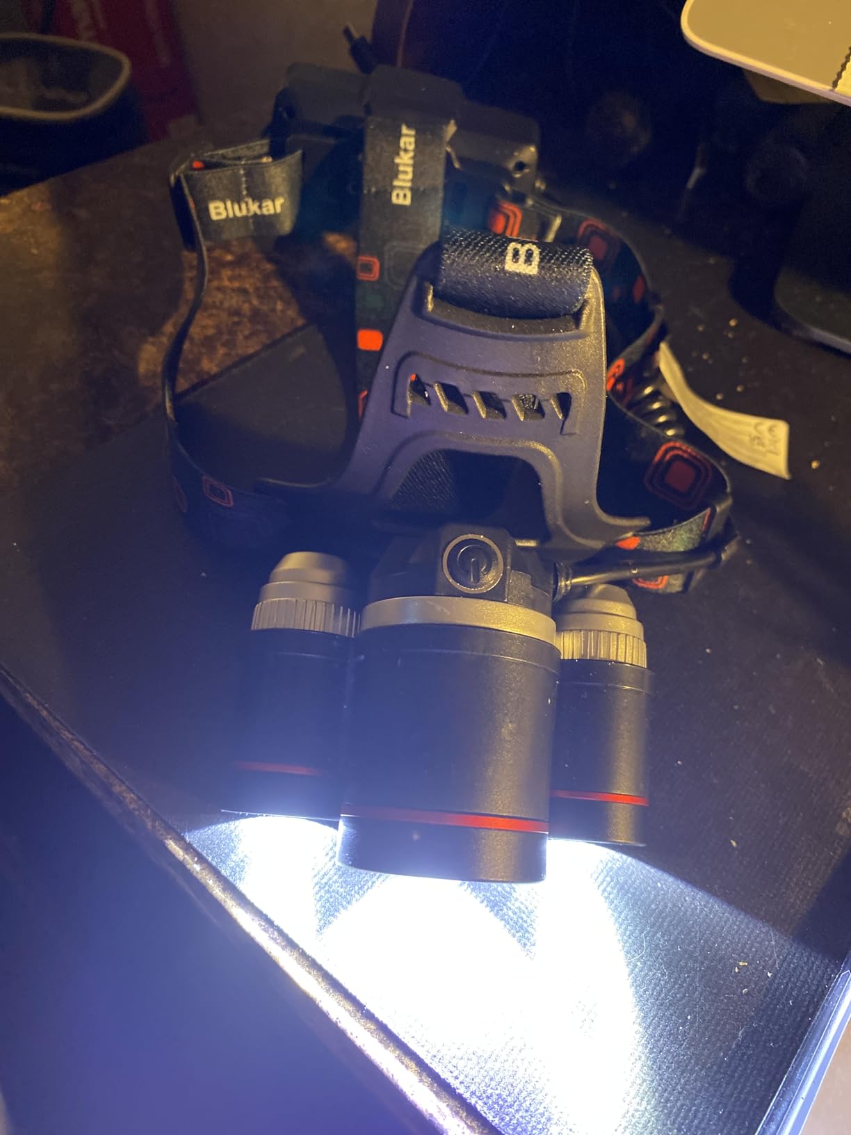 Blukar LED Rechargeable Headlamp, Super Bright Rechargeable Headlight Flashlight, 3 Lights 5 Modes, Zoomable, Spotlight & Floodlight Combination, IPX6 Waterproof, 20+ Hrs Runtime customer photo 1