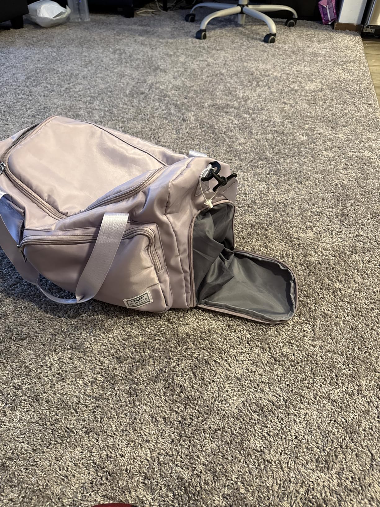 FIORETTO Women's Gym Duffle Bag with Shoes Compartment, 30L Capacity, Ideal for Travel, Gym, Sports, Duffel, Weekender customer photo 2