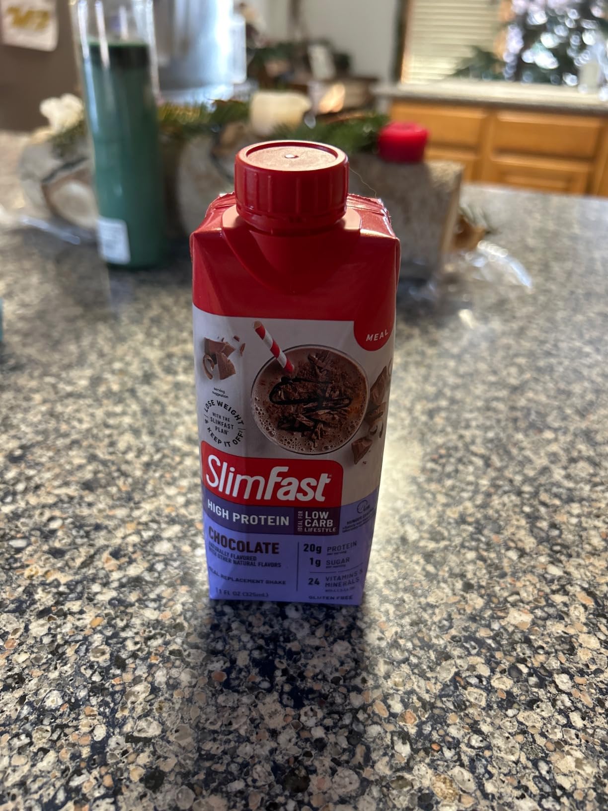 SlimFast Protein Shake, Chocolate - 20g Protein, Meal Replacement Shake Ready to Drink, High Protein with Low Carb and Low Sugar, 24 Vitamins and Minerals, 12 Count customer photo 1