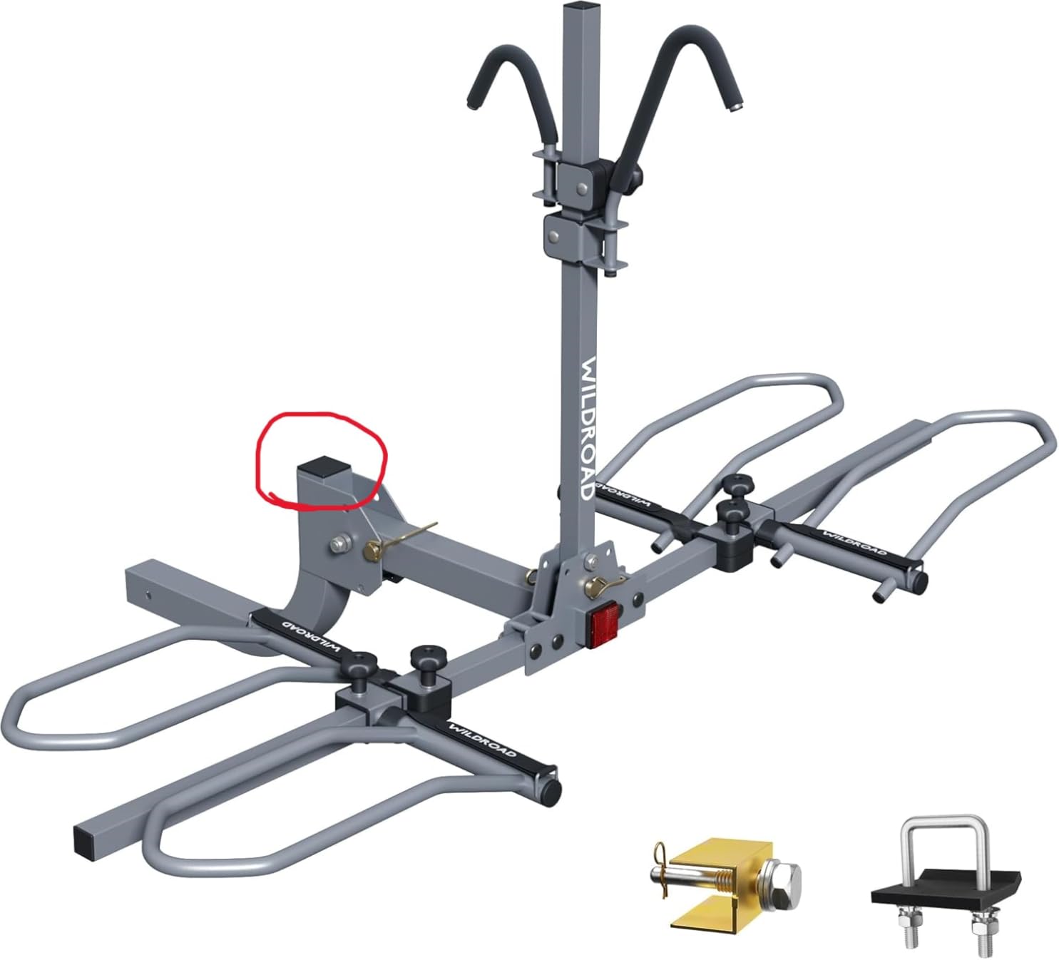 WILDROAD Hitch Bike Rack, Wobble Free Smart Tilting Bike Rack, Foldable 2-Bike Rack for Standard, Fat Tire and E-Bike, 2-Bike 180 lbs Capacity, Fits 2-inch Receiver customer photo 2