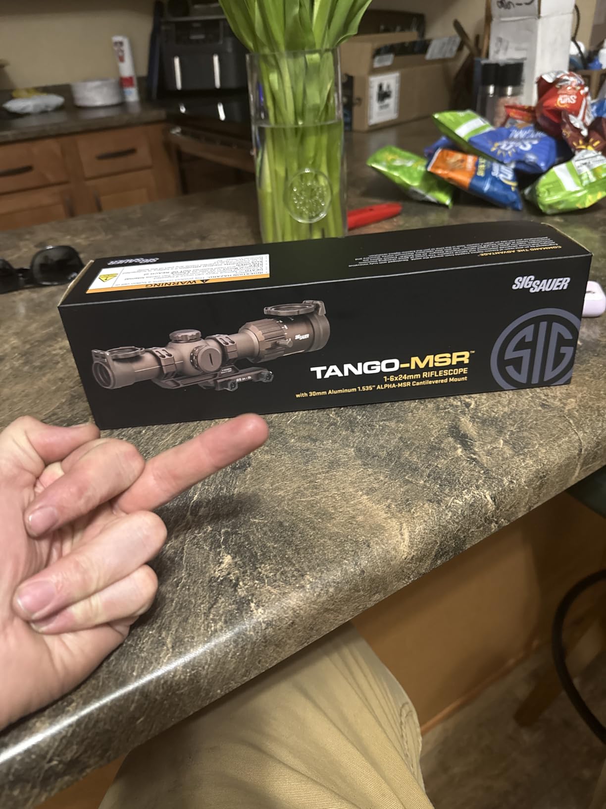 Sig Sauer Tango-MSR LPVO 1-6x24mm Waterproof Fogproof Rugged Tactical Hunting Rifle Scope | Second Focal Plane/SFP/F2 | Includes Alpha-MSR Aluminum Mount, Flip-Back Lens Covers customer photo 1