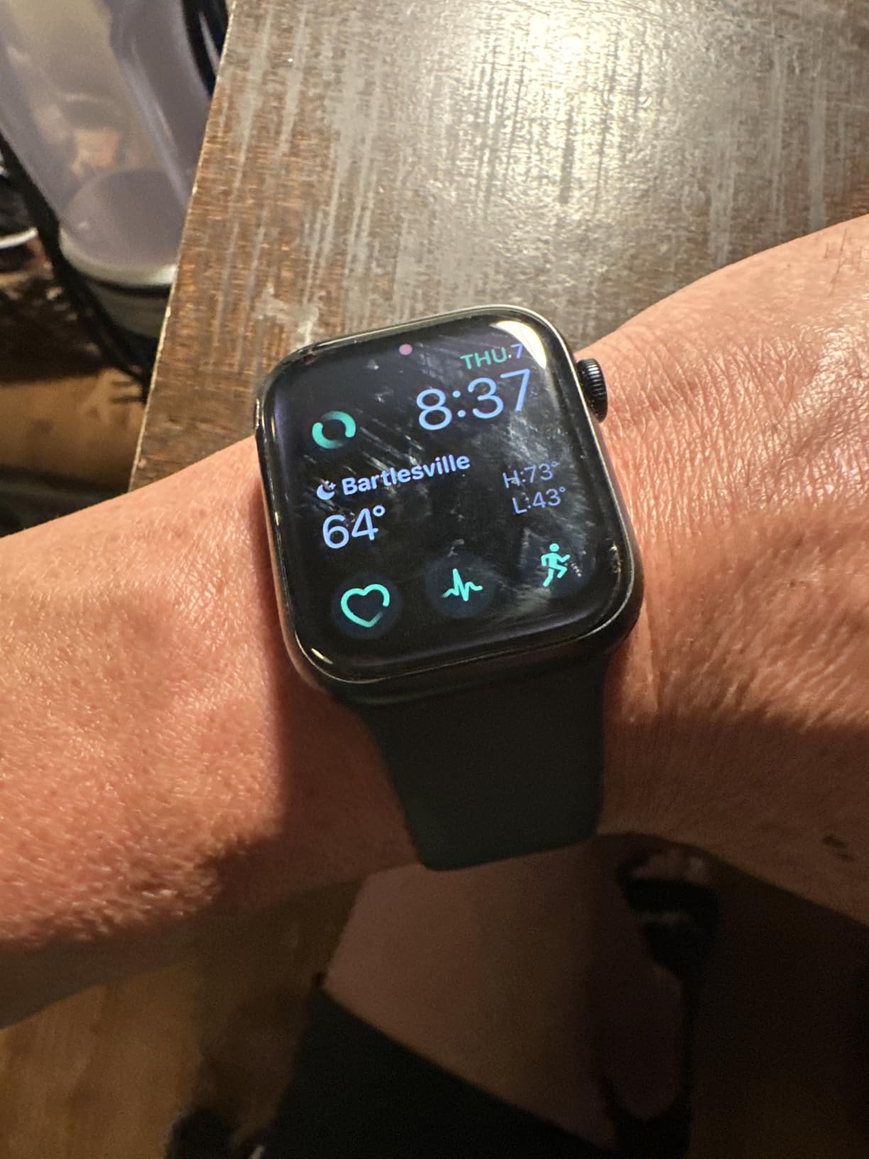 Apple Watch Series 9 [GPS 45mm] Smartwatch with Midnight Aluminum Case with Midnight Sport Band M/L. Fitness Tracker, Blood Oxygen & ECG Apps, Always-On Retina Display customer photo 1