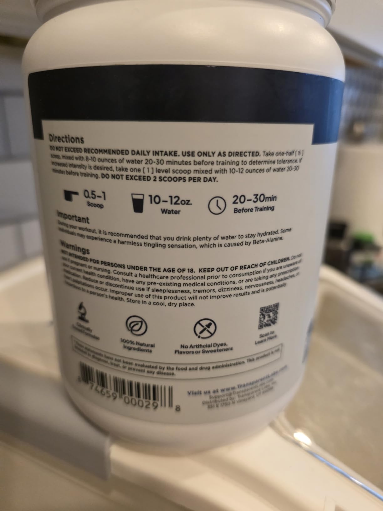 Transparent Labs Bulk Pre Workout Powder - Naturally Sweetened Preworkout for Men & Women, Pre Work Out for Muscle Building & Strength w/Beta Alanine & BetaPure - 30 Servings, Tropical Punch customer photo 1