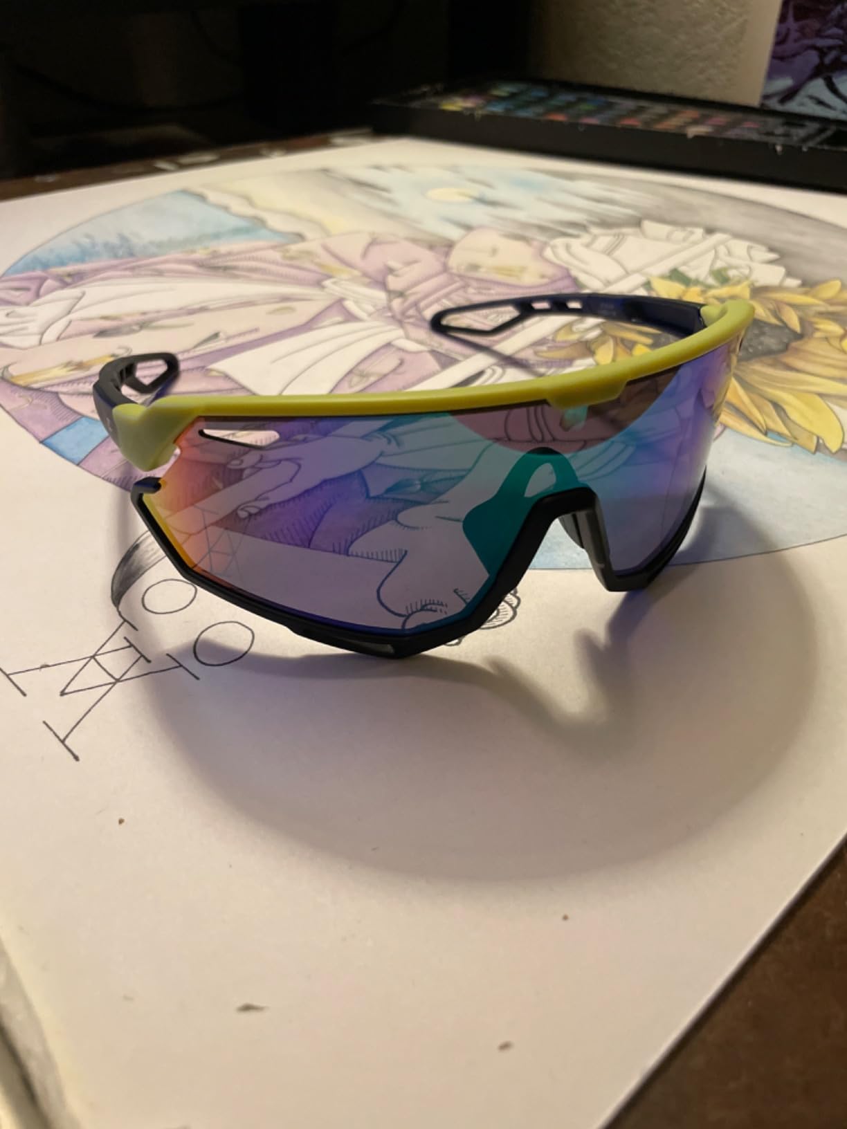 BIRCEN Mens Sports Baseball Sunglasses: TR90 Lightweight Cycling Glasses Wrap Around Running Glasses for Outdoor MTB Bike customer photo 2