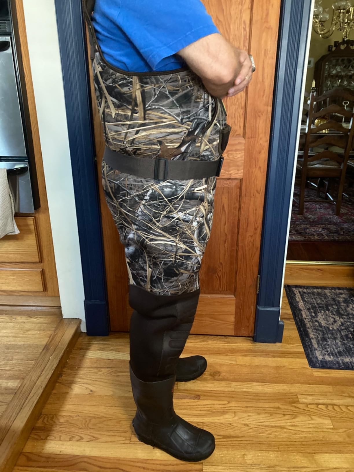 TIDEWE Hunting Waders with 200G Insulation Rubber Boots, Waterproof Cleated Neoprene Bootfoot Fishing Chest Waders customer photo 2