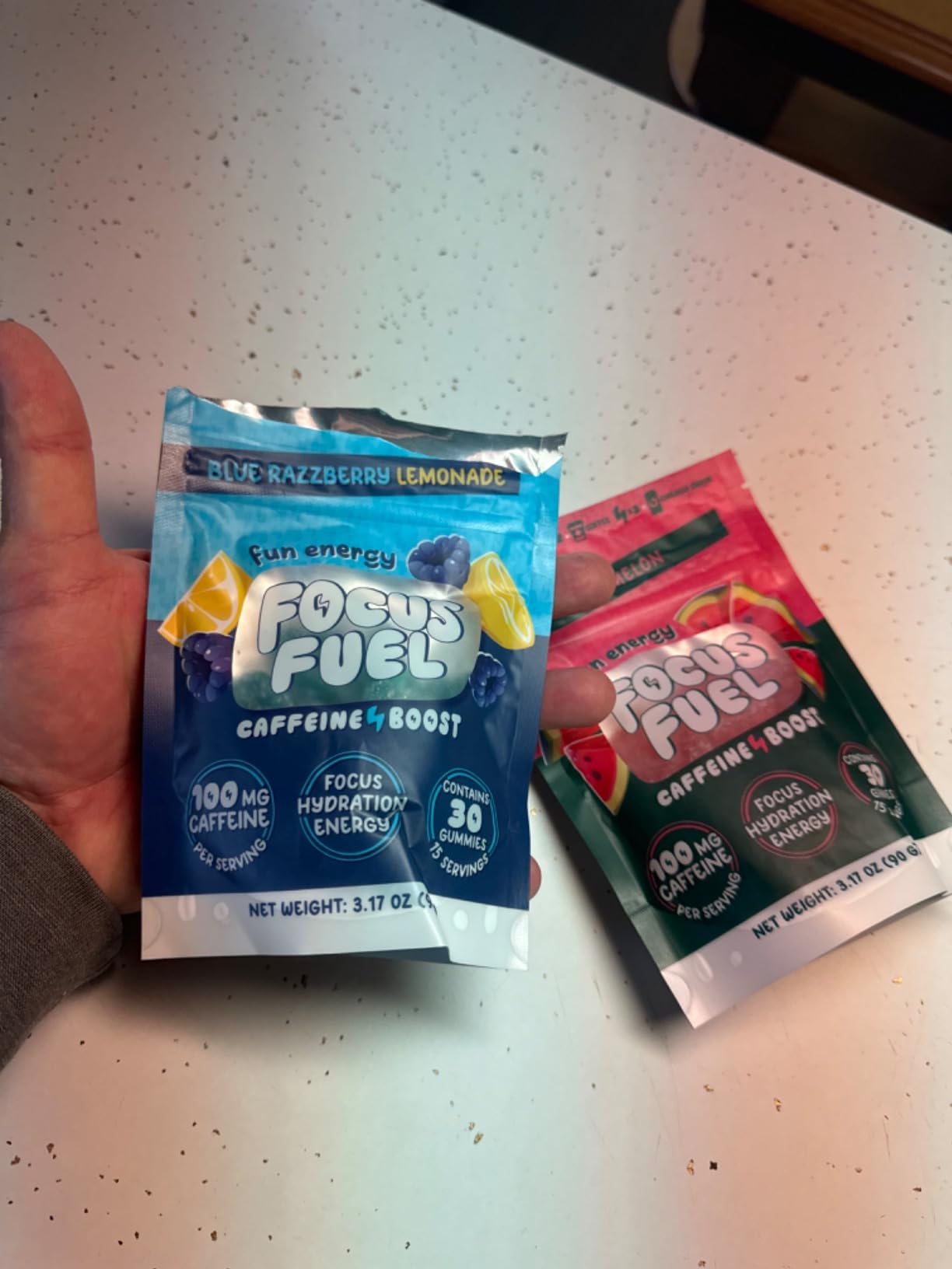 FocusFuel Energy Chews - Blue Razzberry Lemonade (15 Servings) - 100mg Caffeine + Alpha GPC + L-Theanine + B12, Magnesium - Great Taste - No Crash or Jitters customer photo 1