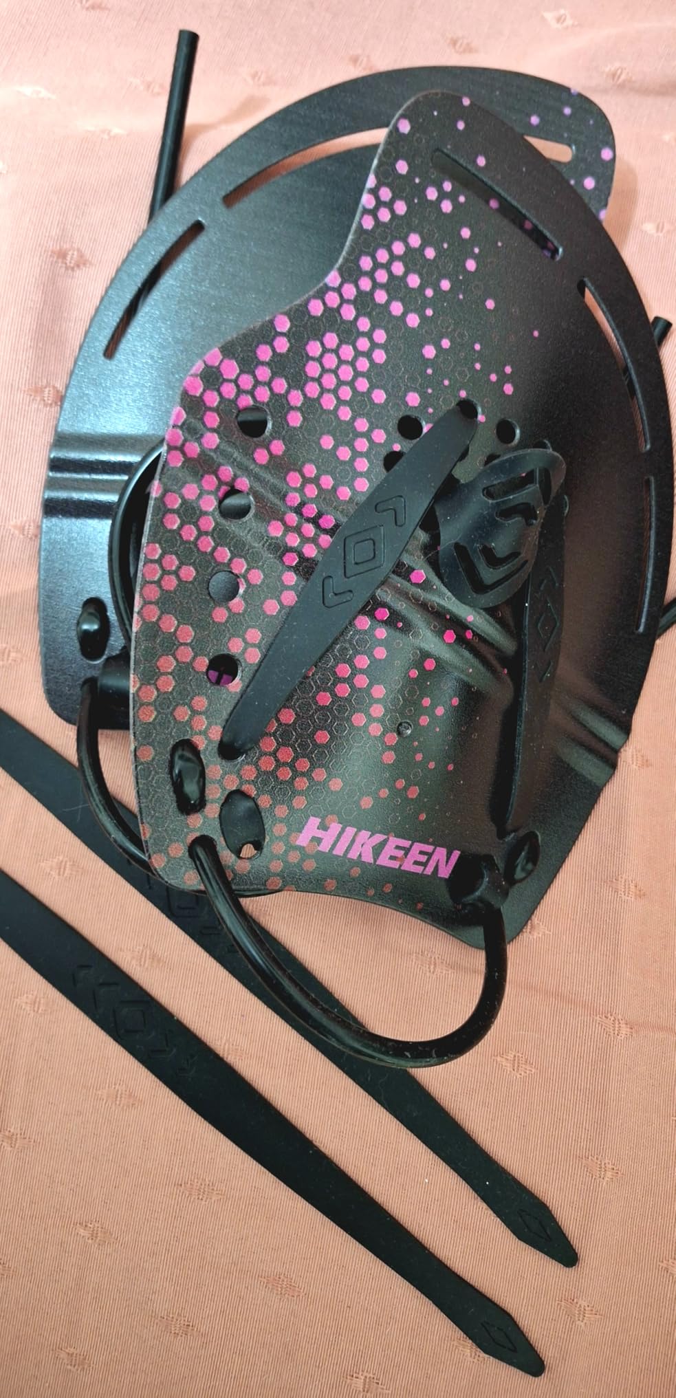 Hikeen Curved Swim Hand Paddles, Upper Body Strength Swim Training Power Paddles for Lap Swimming with Adjustable Straps, Swimming Hand Paddles for Unisex-Adult customer photo 1