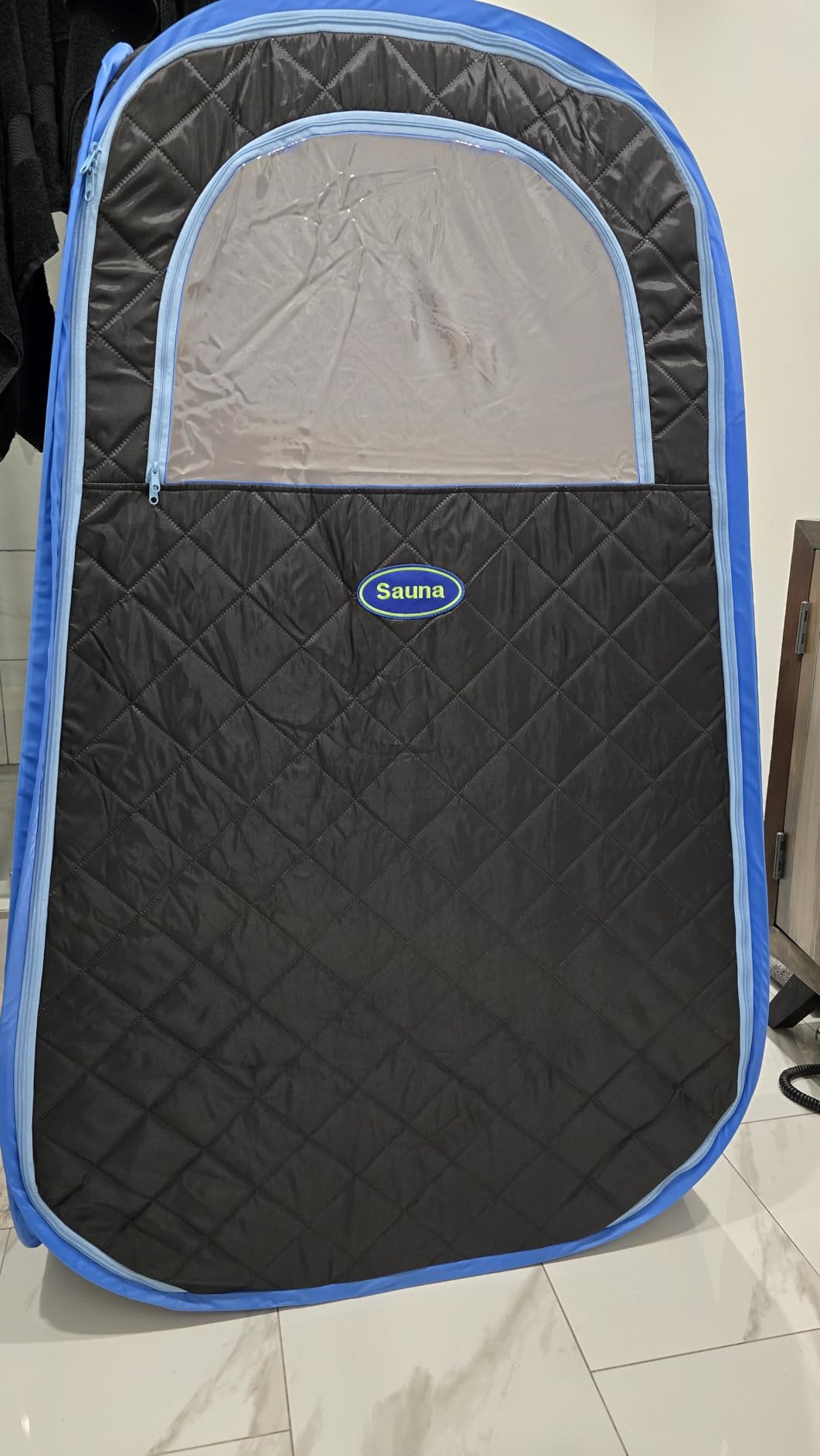 Portable Infrared Sauna for Home Spa | Full Size 1 Person Sauna | Full Size Far Infrared Sauna Tent | with Heating Foot Pad, Portable Chair, (L29.1 x W29.1 x H66.5, Black) customer photo 1