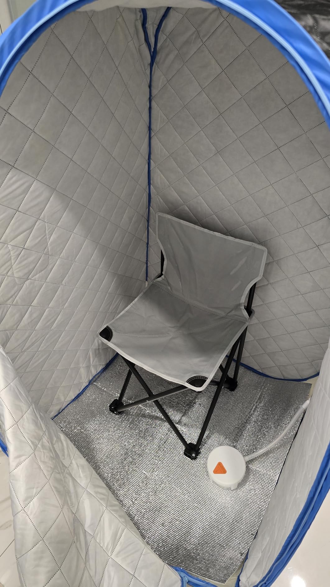 Portable Infrared Sauna for Home Spa | Full Size 1 Person Sauna | Full Size Far Infrared Sauna Tent | with Heating Foot Pad, Portable Chair, (L29.1 x W29.1 x H66.5, Black) customer photo 2