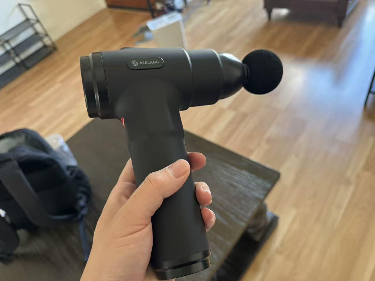 AERLANG Massage Gun with Heat Deep Tissue Back Massager Neck Massager for Pain Relief, Muscle Percussion Massage Gun with 7 Heads & Silent Carrying Case customer photo 1