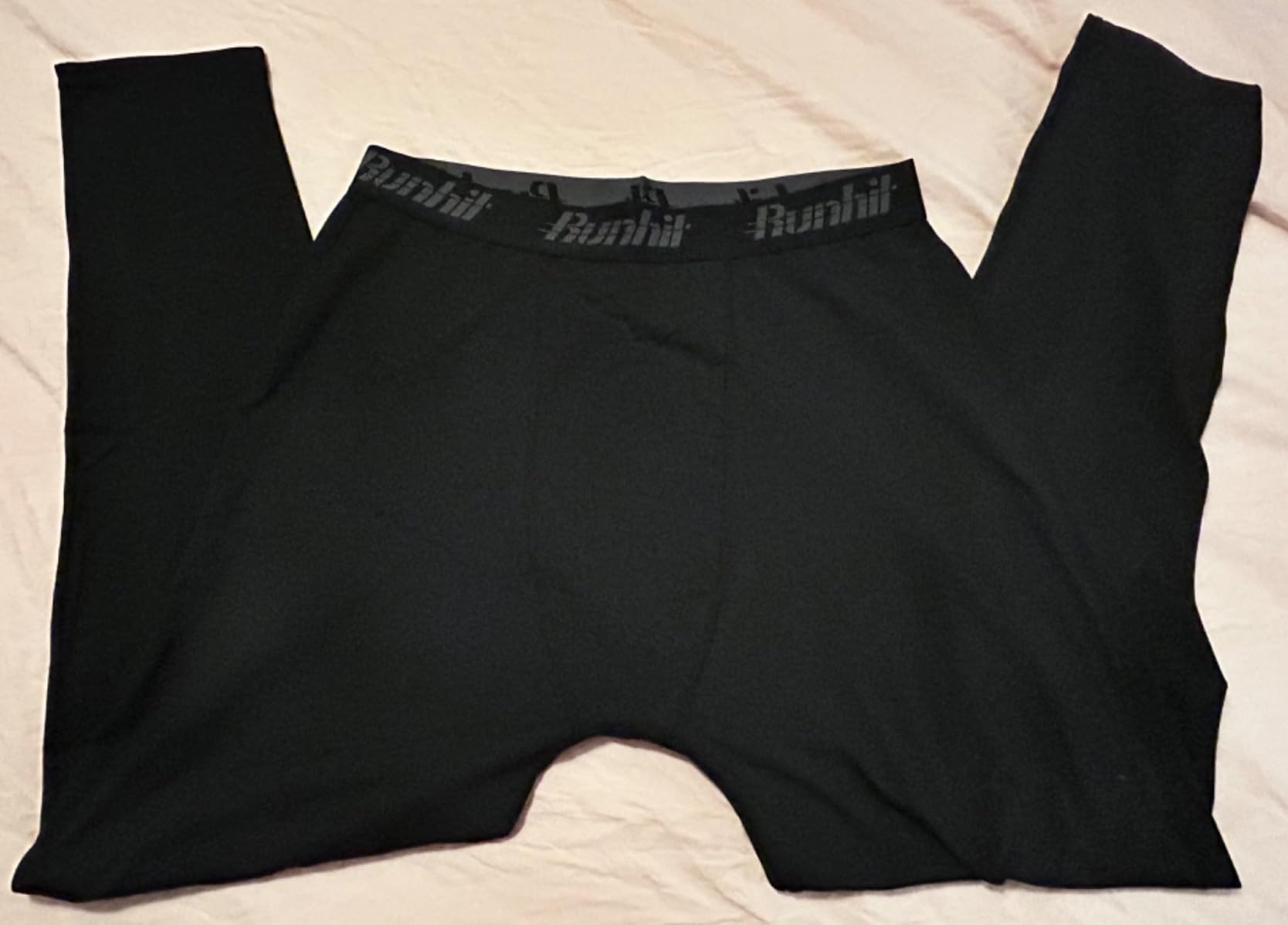 Runhit Men's Thermal Compression Pants Fleece Lined Sports Tights Athletic Leggings Base Layer Bottoms Cold Weather Gear customer photo 2