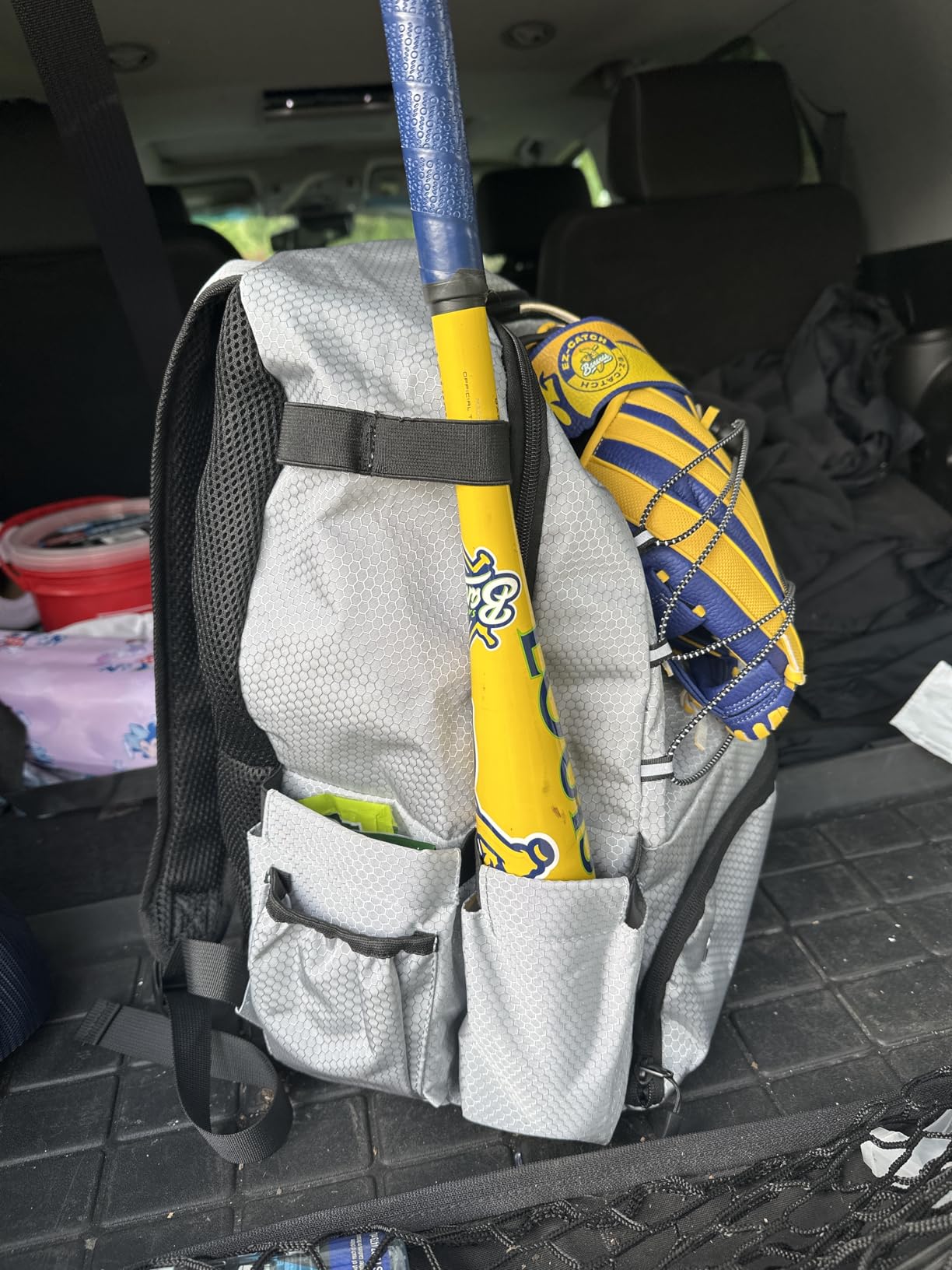 MATEIN Baseball Bat Bag for 4 Bats with Ball Pocket, Lightweight Youth Baseball Backpack with Shoe Compartment, Large Capacity Softball Equipment Bag with Fence Hook for TBall Gear, Helmet, Glove customer photo 2