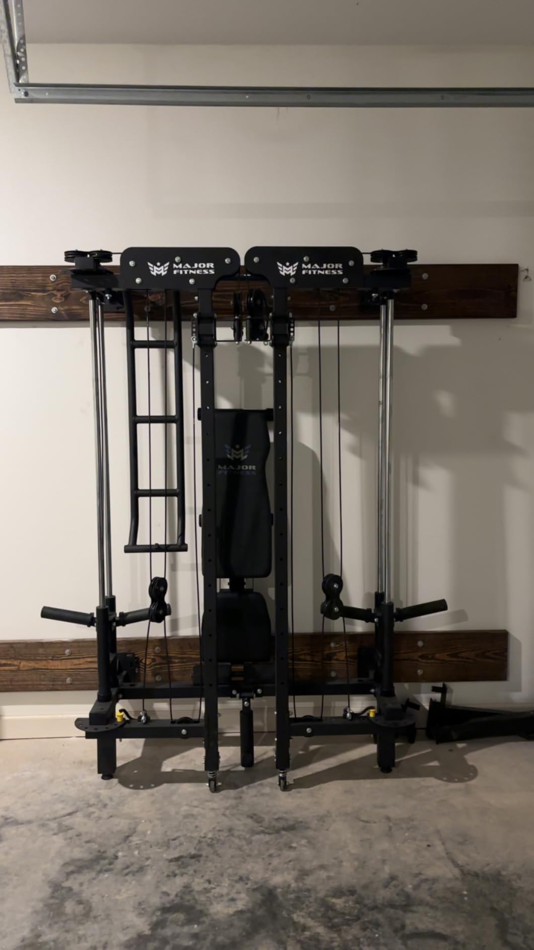 MAJOR FITNESS F35 Folding Power Rack 4-in-1 Home Gym with Cable Pulley System, Multi-Grip Pull-Up Bar, Landmine, 80+ Exercises Space-Saving Gym Equipment Easy Folding for Small Spaces customer photo 1