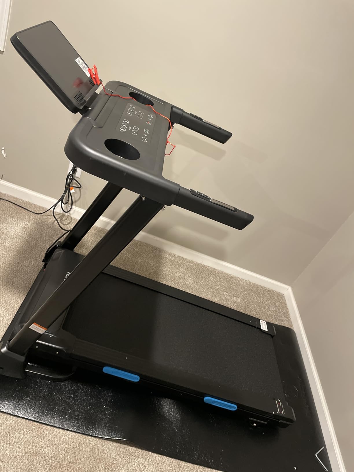 MERACH Treadmills for Home with Incline 0%-15%, 300 LBS Capacity Double Deck Foldable Treadmill with Incline, 0.5-7.5MPH Quiet 2.5HP Brushless Incline Treadmill LED Display with Smart APP customer photo 1