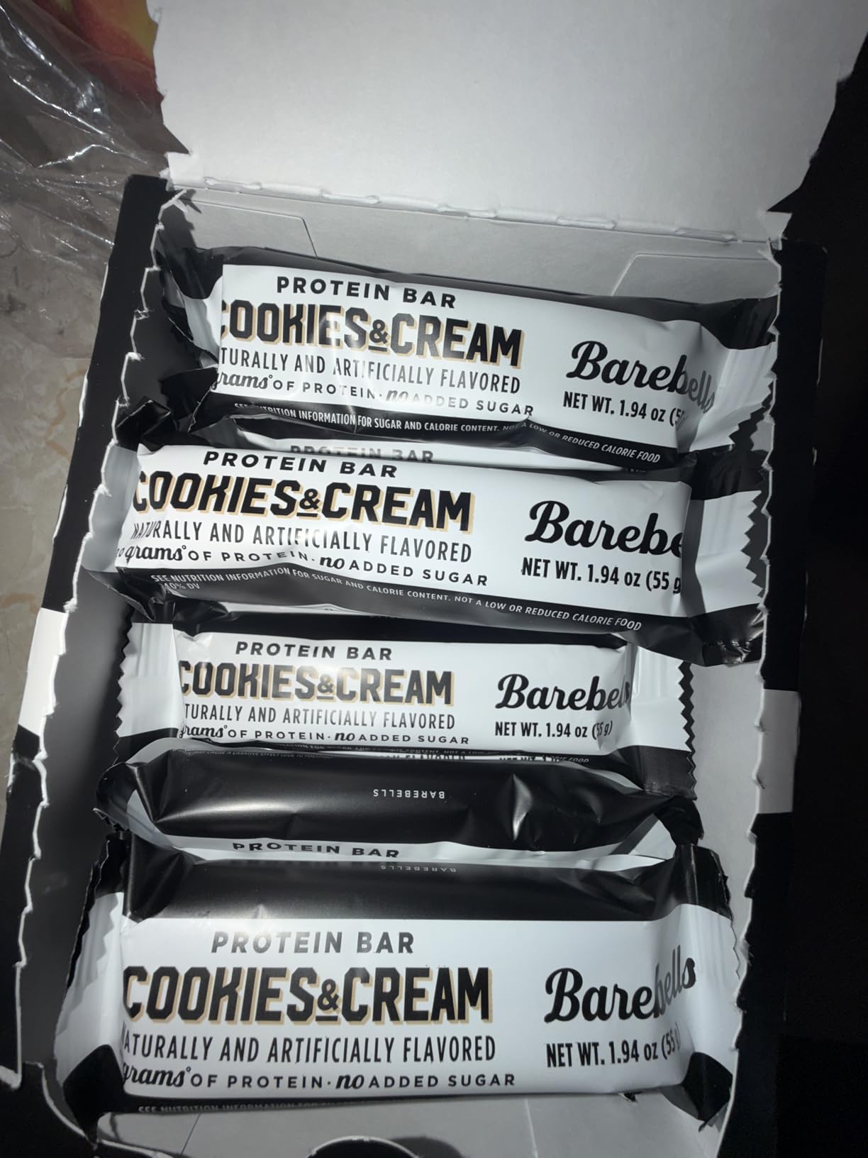 Barebells Protein Bars - Protein Snacks with High Protein - Chocolate Protein Bars - Perfect on The Go Protein Snack & Breakfast Bars (12 Count (Pack of 2), Cookies and Cream) customer photo 1