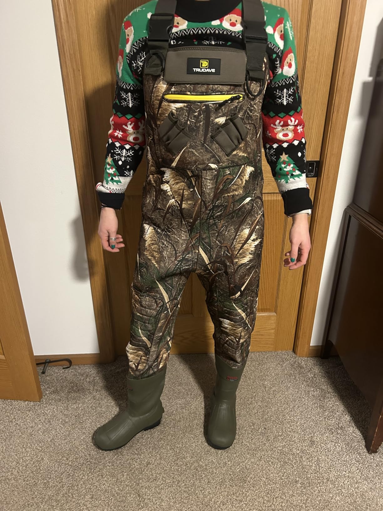 Trudave Hunting Waders with Boot Hanger & 800GRAM Insulation, 6mm Waterproof Neoprene Camo Wader, 100% Waterproof and Warm customer photo 2