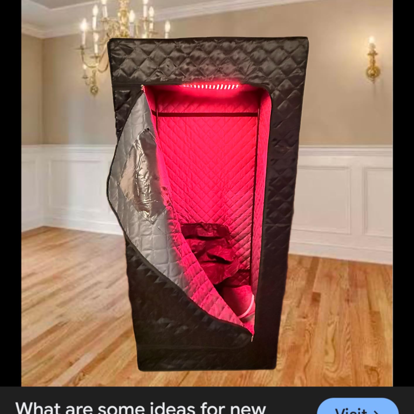 Infrared Red Light Therapy Sauna, Portable Steam and Infrared Sauna for Home, Full Body Sauna Tent for Relaxation, Large Infrared Sauna Box with 660nm Red Light, 3L&1100W Sauna Steamer customer photo 2