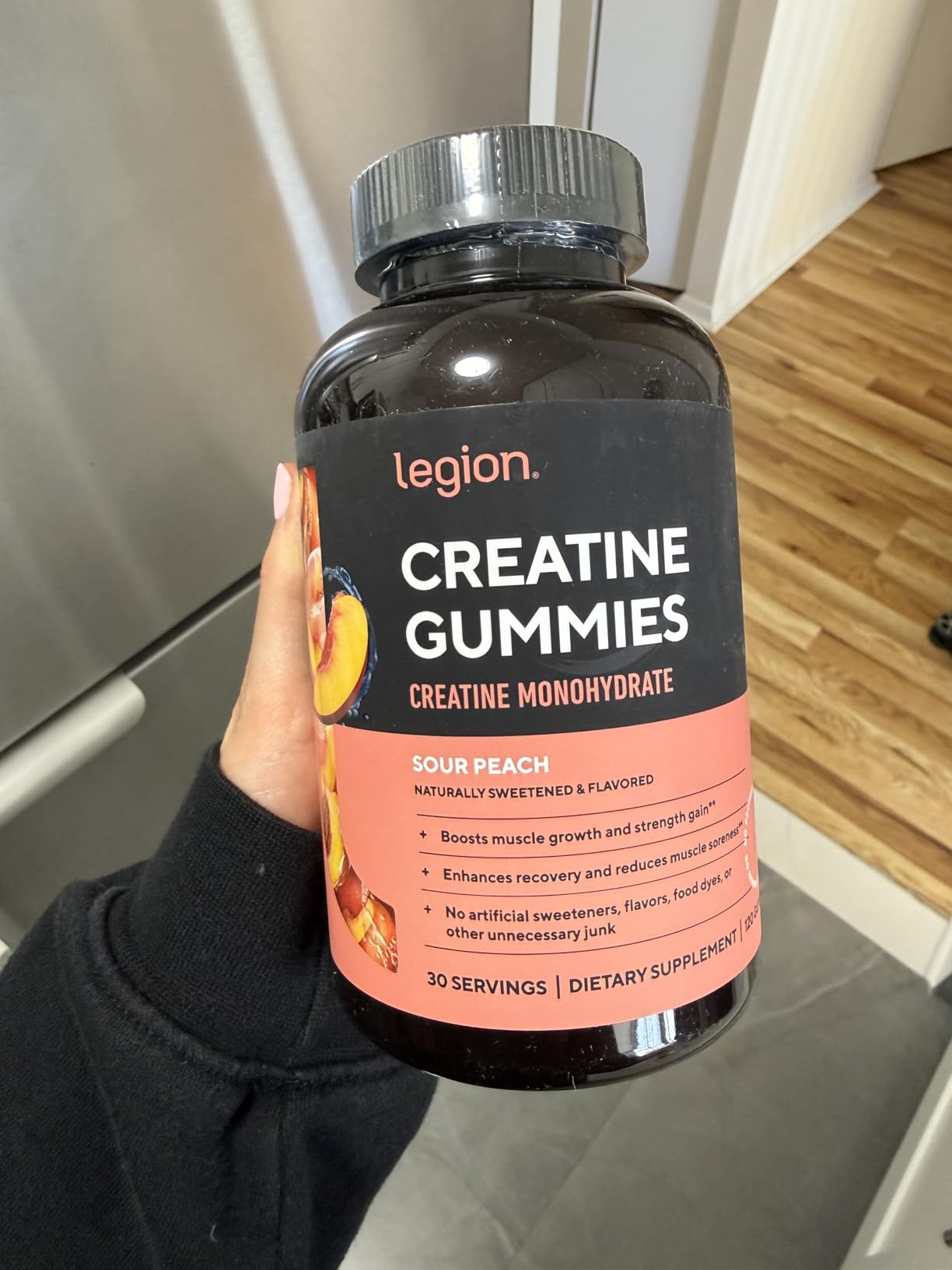 LEGION Creatine Monohydrate Gummies for Men and Women - Clean Creatine Chewables for Muscle Gain, Improving Endurance & Post Workout Recovery - Creatine Supplement for Maximum Absorption (Sour Peach) customer photo 1