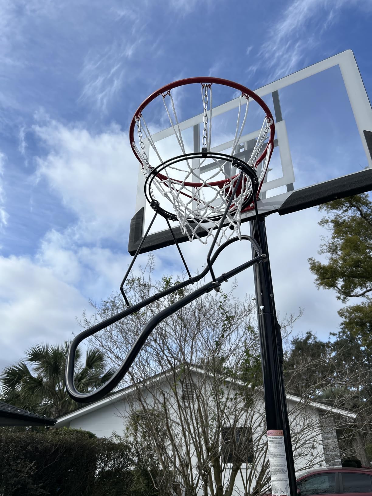 BeneLabel 360° Swivel Track Basketball Return Attachment with Quick Connect Chain Basketball Rebounder for 18