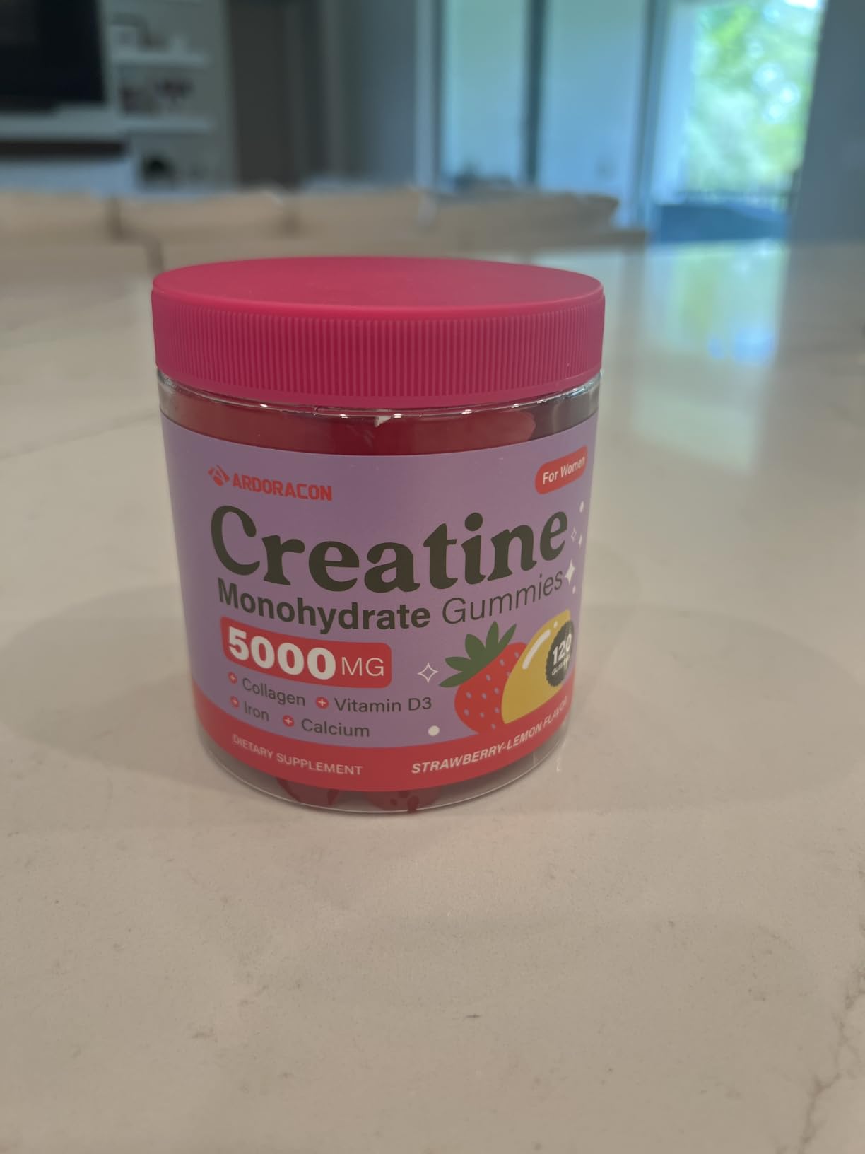 Creatine for Women, Creatine Monohydrate Gummies with Collagen, Vitamin D3 & Calcium for Muscles, Booty & Energy, Flavored Sugar Free Creatine Gummies Post & Pre Workout Supplements for Women, 120 Ct customer photo 2