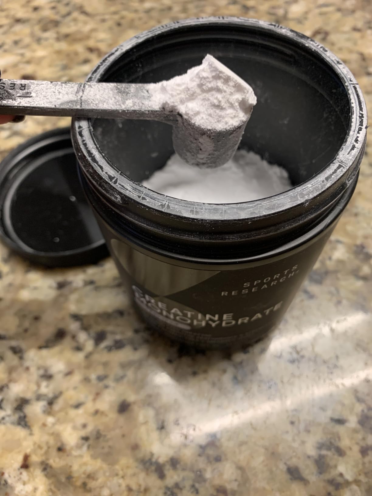 Sports Research Creatine Monohydrate Powder w/Creapure - Gain Lean Muscle, Improve Performance, & Support Workout Recovery - 5g German Creatine, NSF Sport, Easy Mixing - 90 Servings (Unflavored) customer photo 1