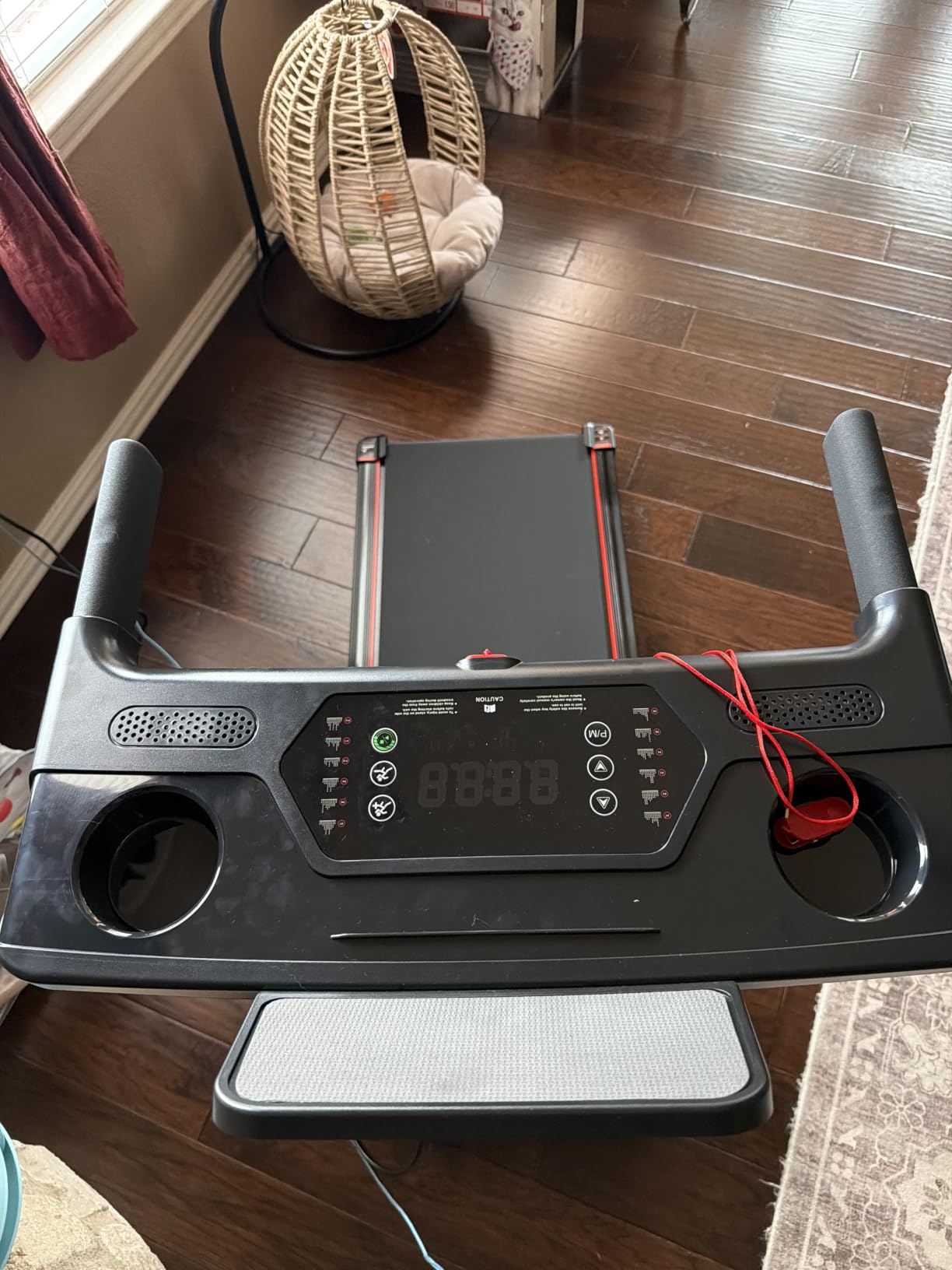 Treadmill with 0-15% Auto Incline, 0.6-7.5MPH Foldable Walking Pad Treadmill with Handle Bar for Home Small, 3.0HP Low Noise Portable Walking Running Machine for Small Space, 350LBS Capacity customer photo 1