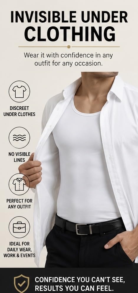 3 Pack Compression Shirt Men's Tummy Control Body Shaper Tank Top | Conceals Man Boobs, Slimming Base Layer, Sleeveless Slimming Undershirts, Breathable Sweat-Wicking, for Gym Running Daily Wear customer photo 1