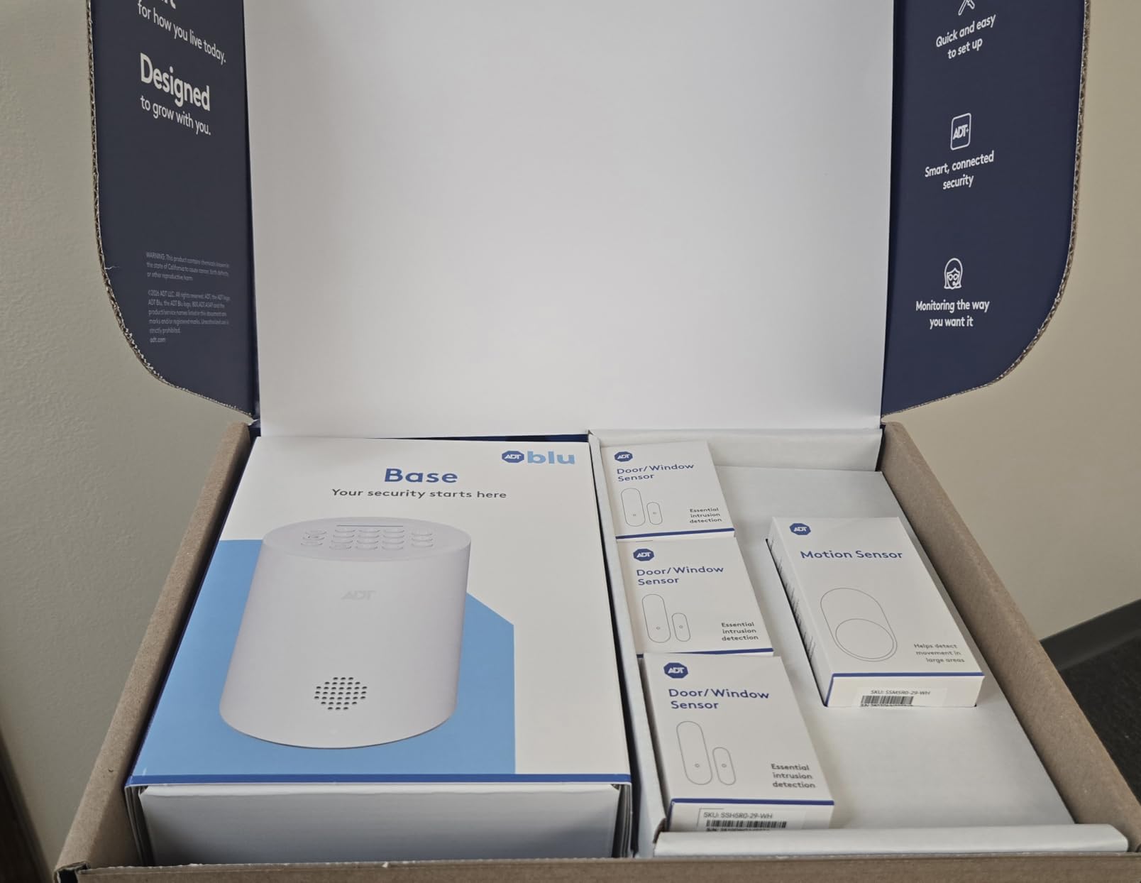 ADT Blu Security Starter Kit, DIY Home Alarm System with Door and Window Sensors, Motion Detector, Wireless Security for House and Apartment, Easy Install, ADT+ App Control customer photo 2