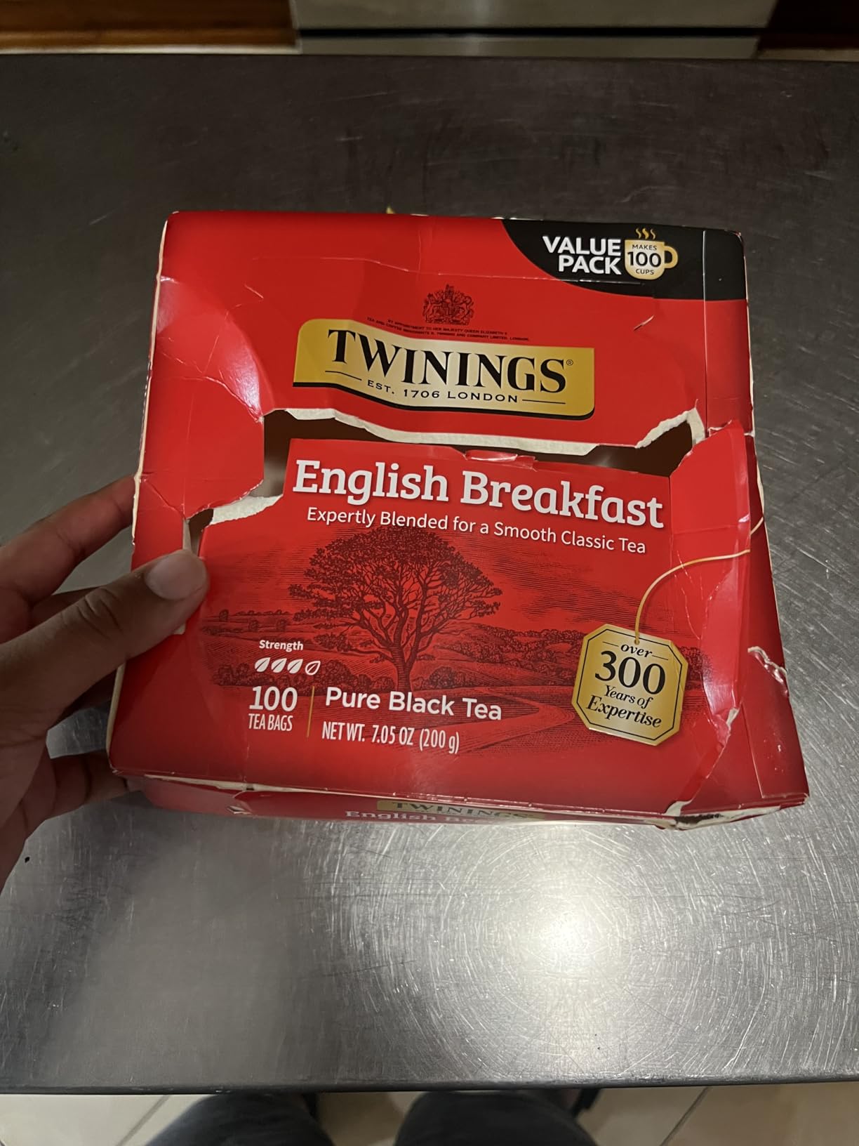 Twinings English Breakfast Black Tea Individually Wrapped Bags, 100 Count customer photo 1