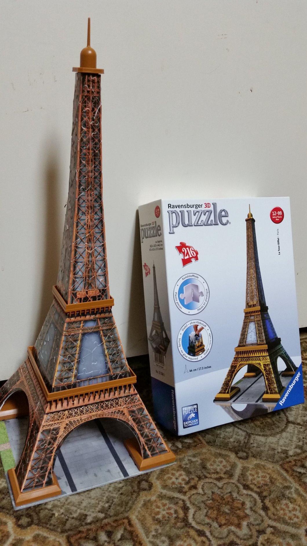 Ravensburger Eiffel Tower 216 Piece 3D Jigsaw Puzzle for Kids and Adults - 12556 - Easy Click Technology Means Pieces Fit Together Perfectly customer photo 1