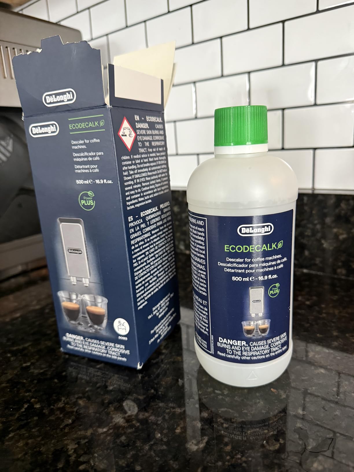 De'Longhi EcoDecalk Universal Descaler, for Coffee Machines 16.90 oz | Safe Formula, Universally Compatible, 15 Month Supply, Easy to Use customer photo 2