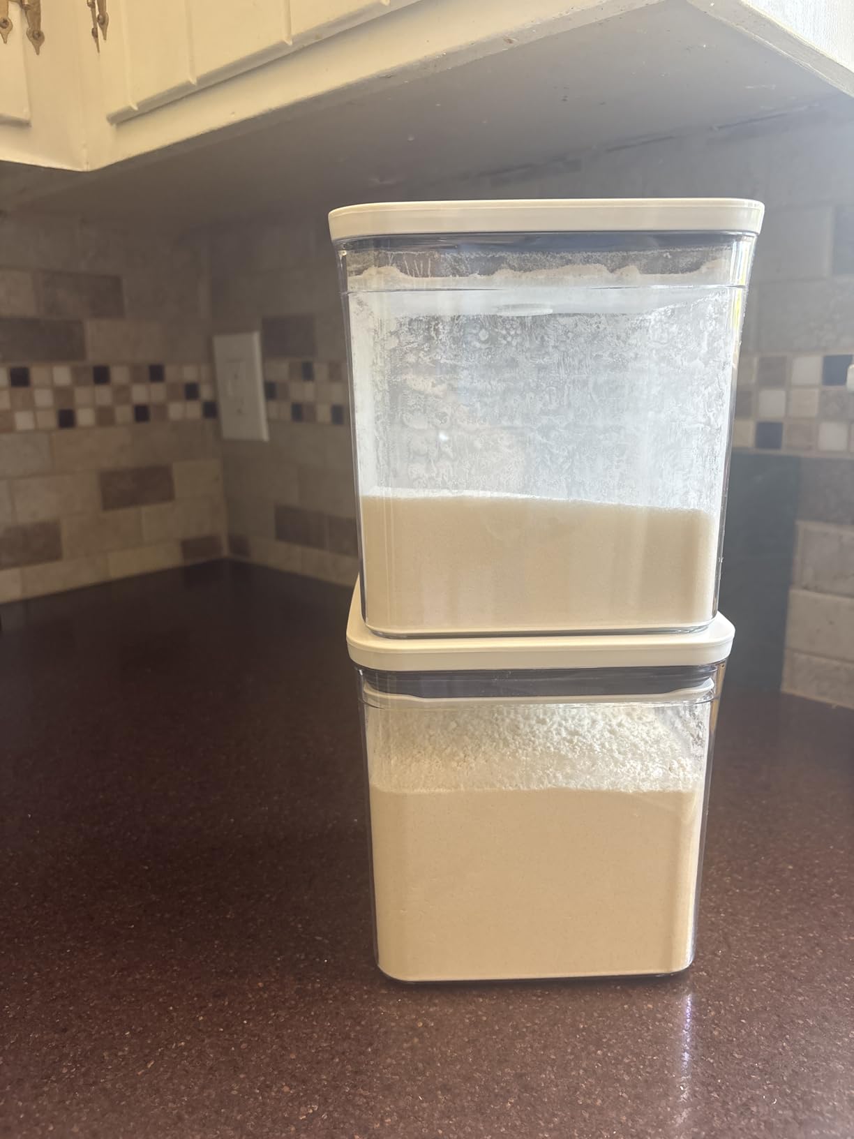 OXO Good Grips POP Container, Airtight Food Storage for Pantry, 4.4 Qt | One-push Airtight Seal, Store Dry Goods like Flour, Sugar or Pasta, Stackable, Dishwasher safe, Big Square Medium Shape customer photo 2