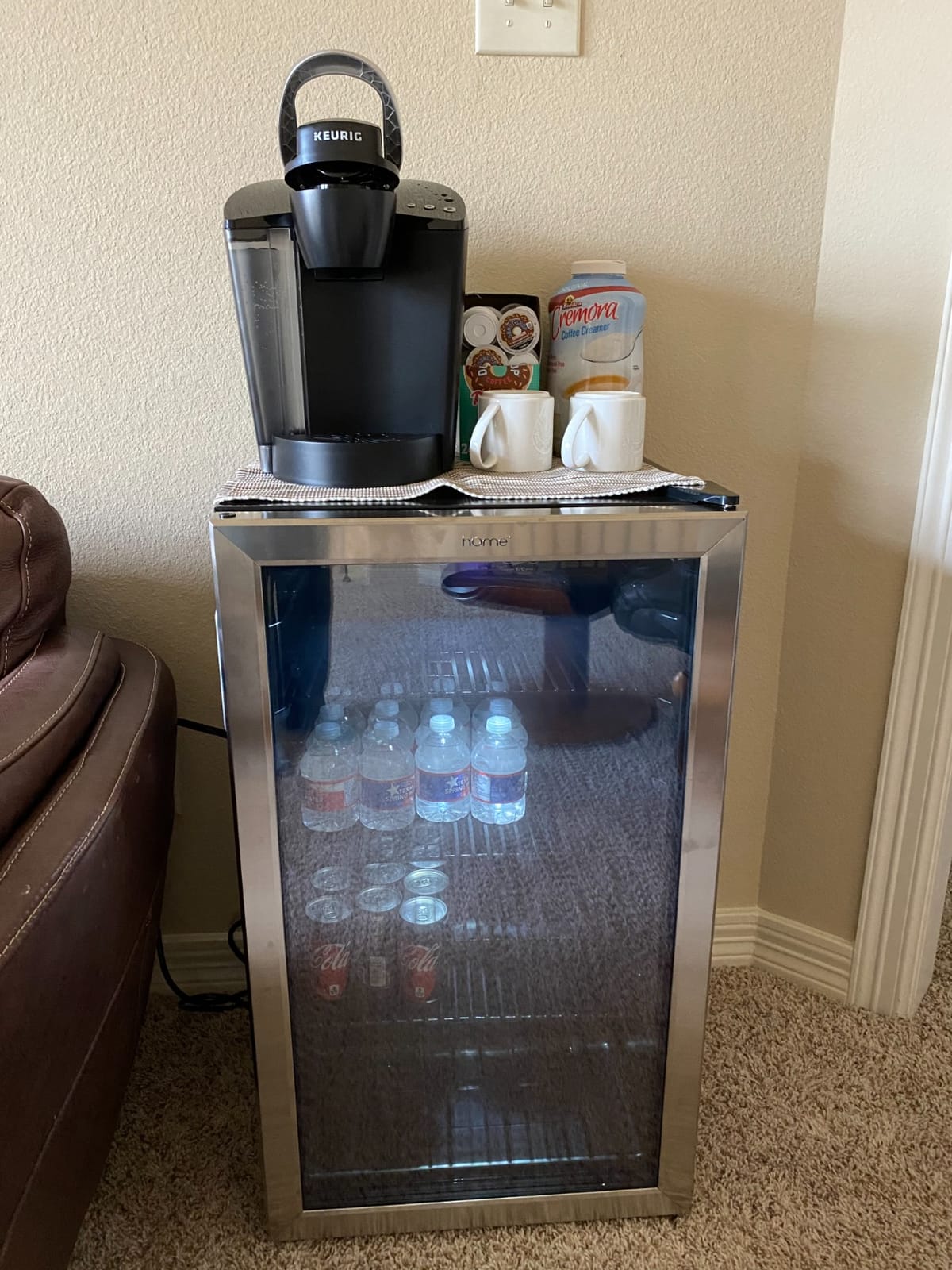 hOmeLabs Beverage Refrigerator and Cooler - Mini Fridge with Glass Door for Soda Beer or Wine - 120 Cans Capacity customer photo 1