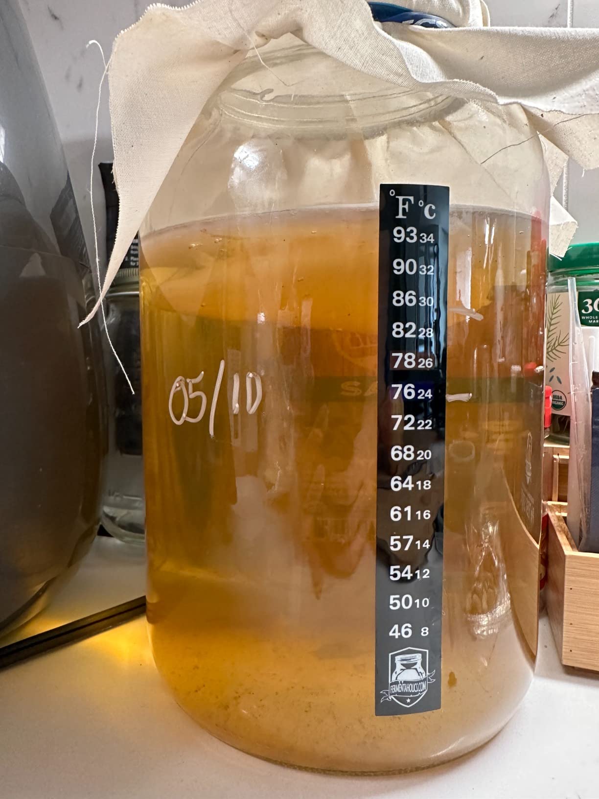 Kombucha Essentials Kit - USDA Organic SCOBY + 1-Gallon Glass Fermenting Jar customer photo 2