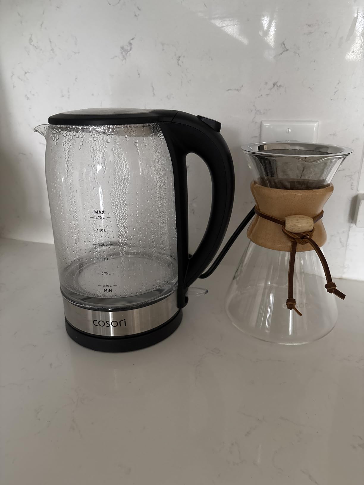 Cosori Pour Over Coffee Maker, Double Layer Stainless Steel Filter, 8cup customer photo 1