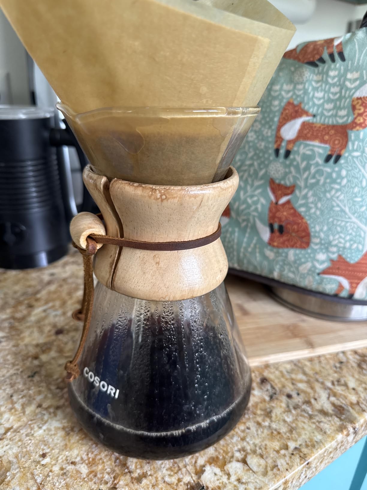 Cosori Pour Over Coffee Maker, Double Layer Stainless Steel Filter, 8cup customer photo 2