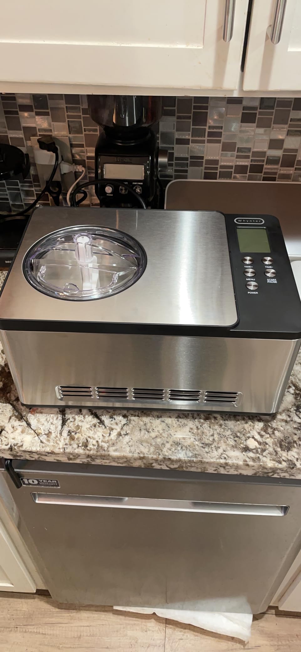 Whynter Ice Cream Maker & Yogurt 2 Qt, No Pre-Freeze Compressor ICM-220CGY customer photo 1