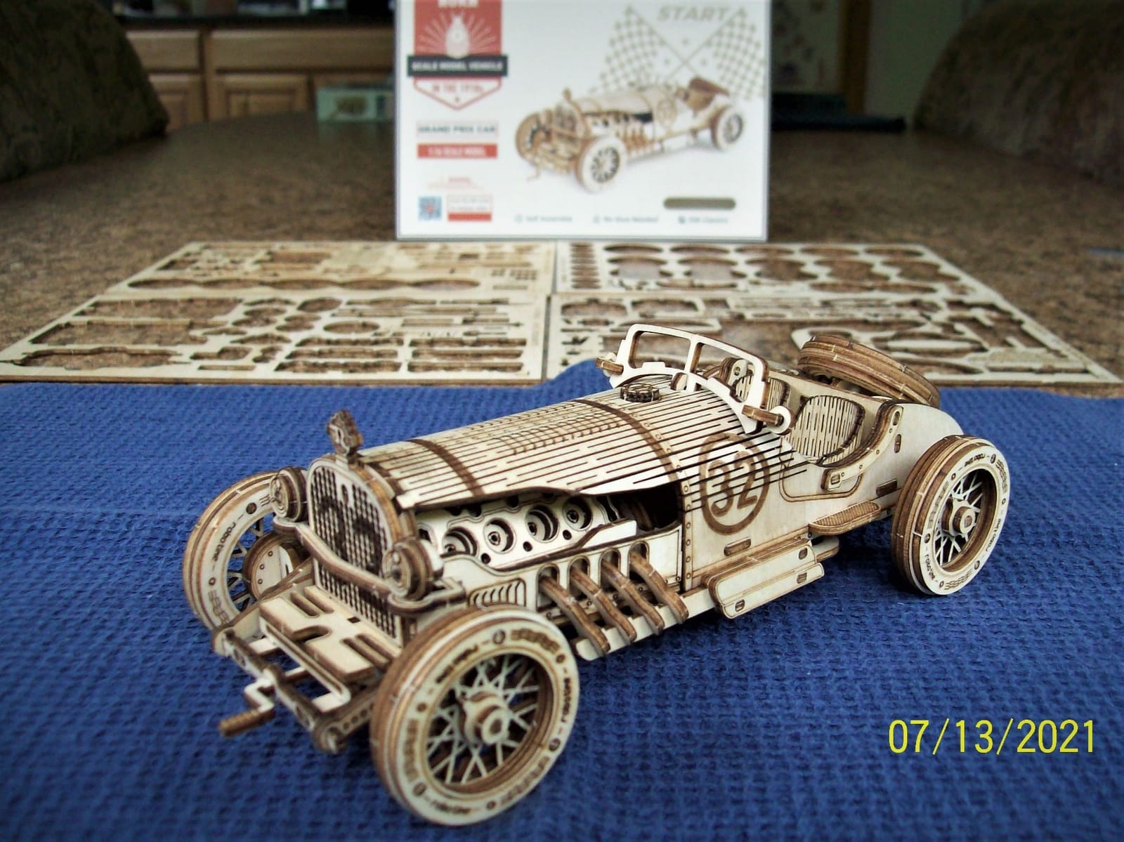 ROKR 3D Wooden Puzzle for Adults-Mechanical Car Model Kits-Brain Teaser Puzzles-Vehicle Building Kits-Unique Gift for Adults on Birthday/Christmas Day(1:16 Scale)(MC401-Grand Prix Car) customer photo 1