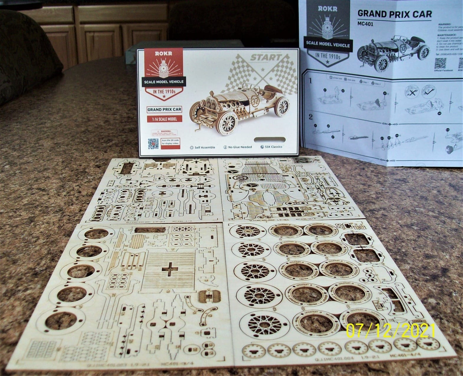 ROKR 3D Wooden Puzzle for Adults-Mechanical Car Model Kits-Brain Teaser Puzzles-Vehicle Building Kits-Unique Gift for Adults on Birthday/Christmas Day(1:16 Scale)(MC401-Grand Prix Car) customer photo 2
