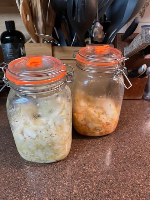 JILLMO 2L Wide Mouth Fermentation Jar with Airlock & Weight, 2 Pack | Fermentation Kit for Homemade Kimchi, Sauerkraut, Pickles and More customer photo 2