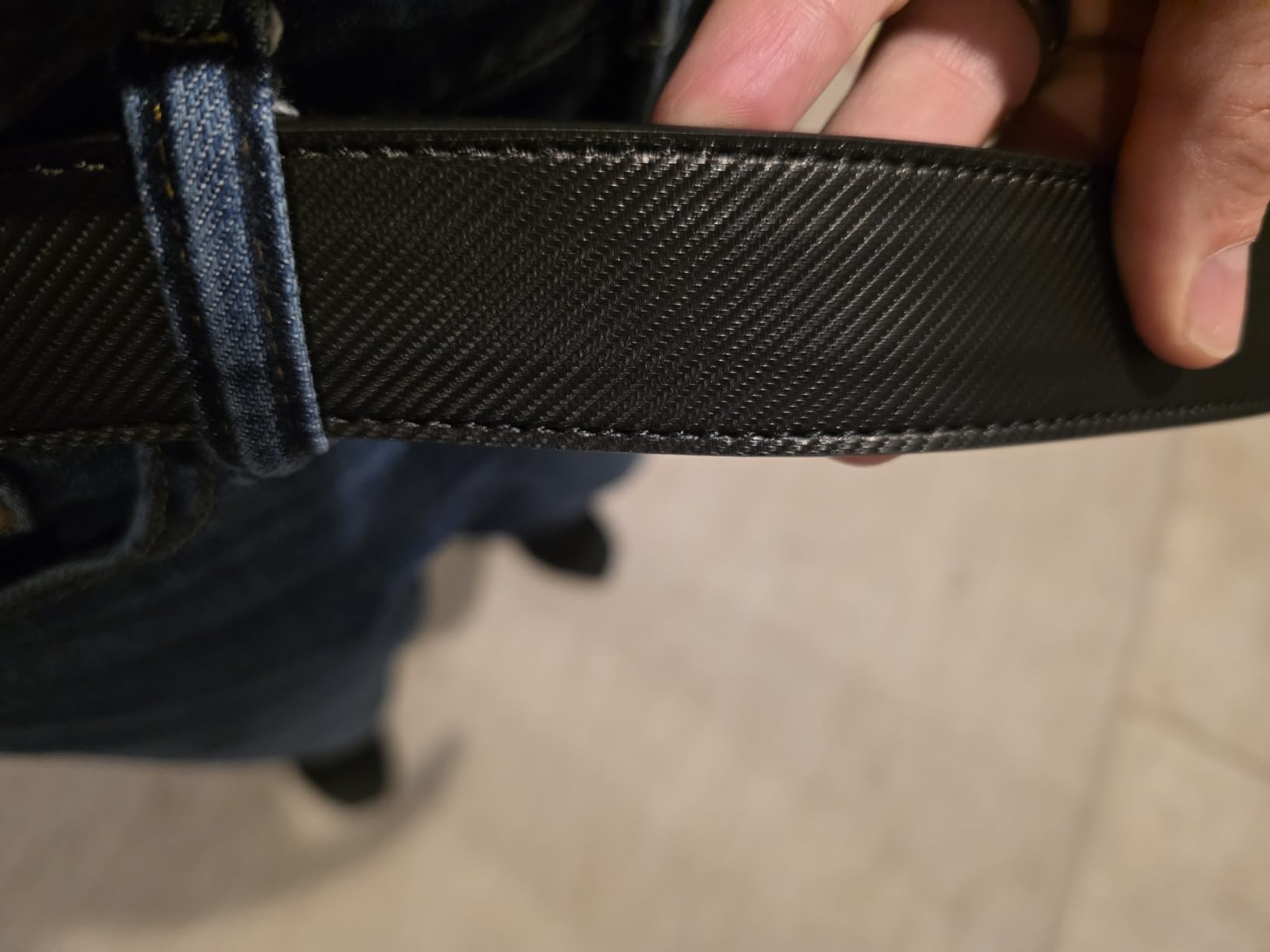 CHAOREN Men's Leather Ratchet Belt - Customizable Fit (35mm) | Smooth Sliding, Precise Micro-Adjust, Trim to Fit, Dress & Casual Wear, Gift Box customer photo 1