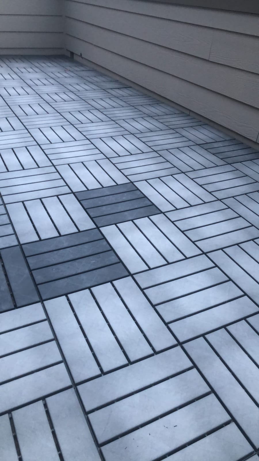 domi outdoor living Patio Deck Tiles, 12 x 12 in. Composite Interlocking Decking Tile, 27 Pieces, Dark Brown customer photo 1