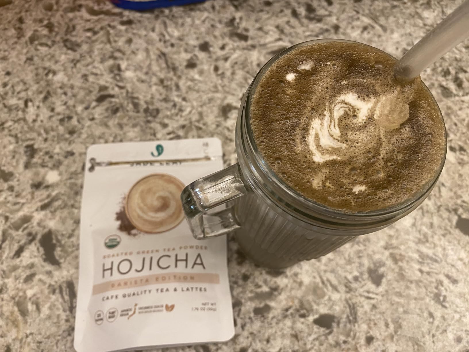 Jade Leaf Hojicha Powder, Roasted Organic Green Tea Powder, 50g / 1.76oz - Japanese Roasted Green Tea Latte Powder - Stone Milled - 100% Product of Uji customer photo 2