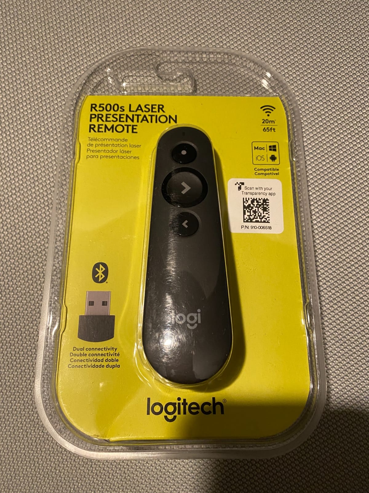 Logitech Wireless Presenter R500s PowerPoint Clicker with Laser Pointer customer photo 1