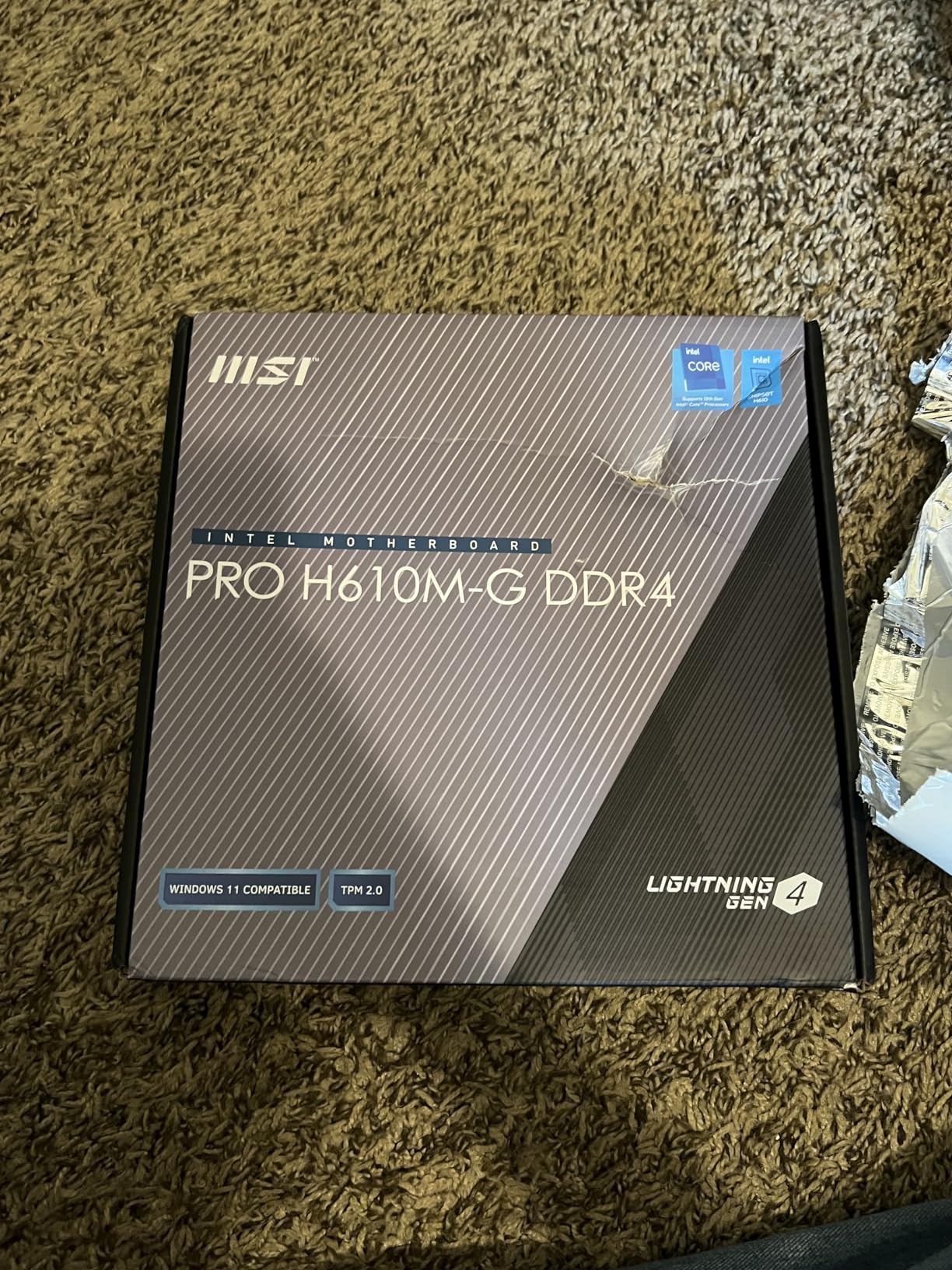 MSI PRO H610M-G DDR4 Motherboard (12th/13th/14th Gen Intel Core, LGA 1700 Socket, DDR4, PCIe 4, SATA 6Gb/s, 1Gbps LAN, M.2 Slots, USB 3.2, mATX) customer photo 2