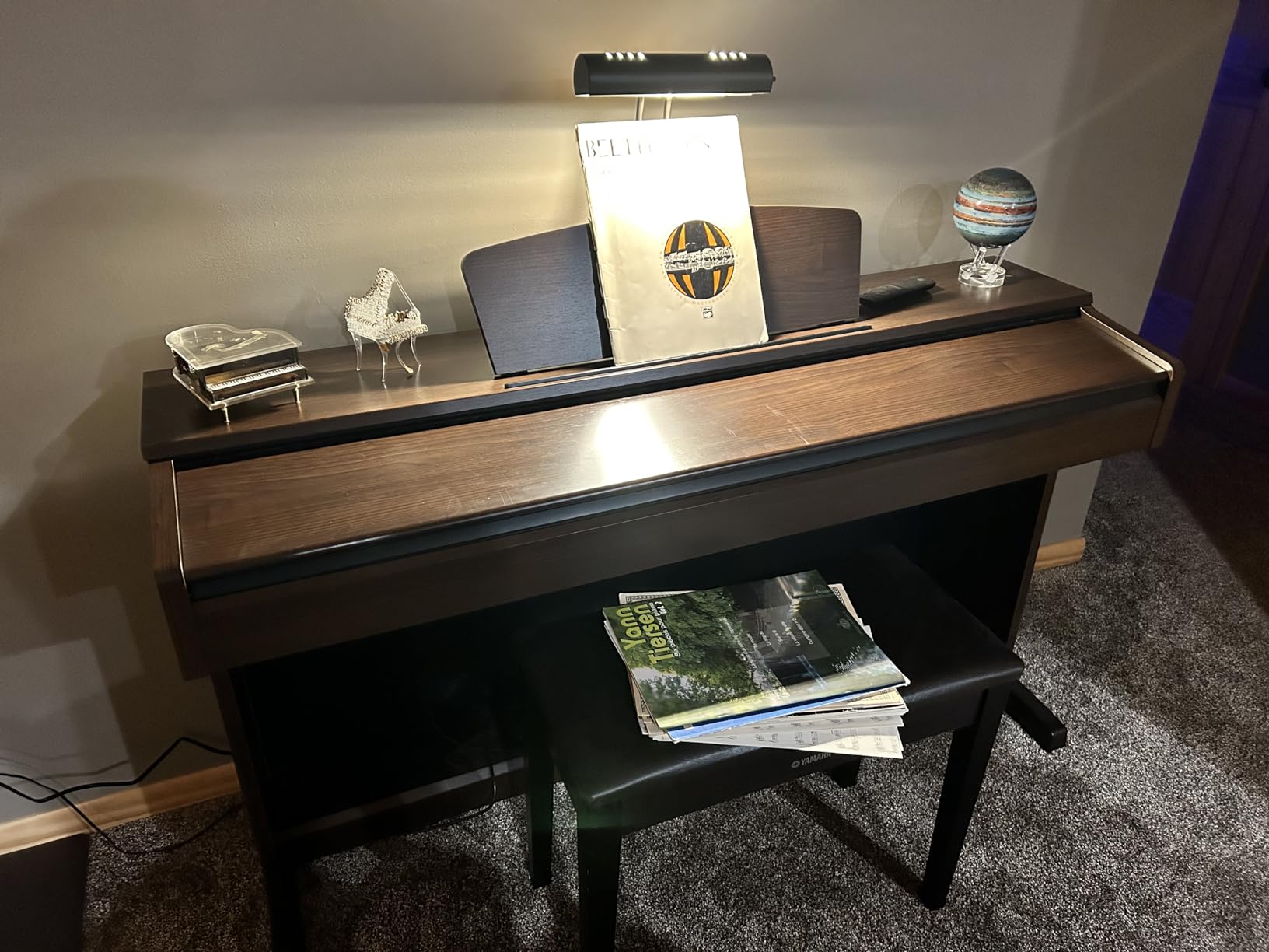 Home Intuition Classic Antique Retro Adjustable Leaning Piano Lamp Banker Desk Light (Brushed Brass) customer photo 1