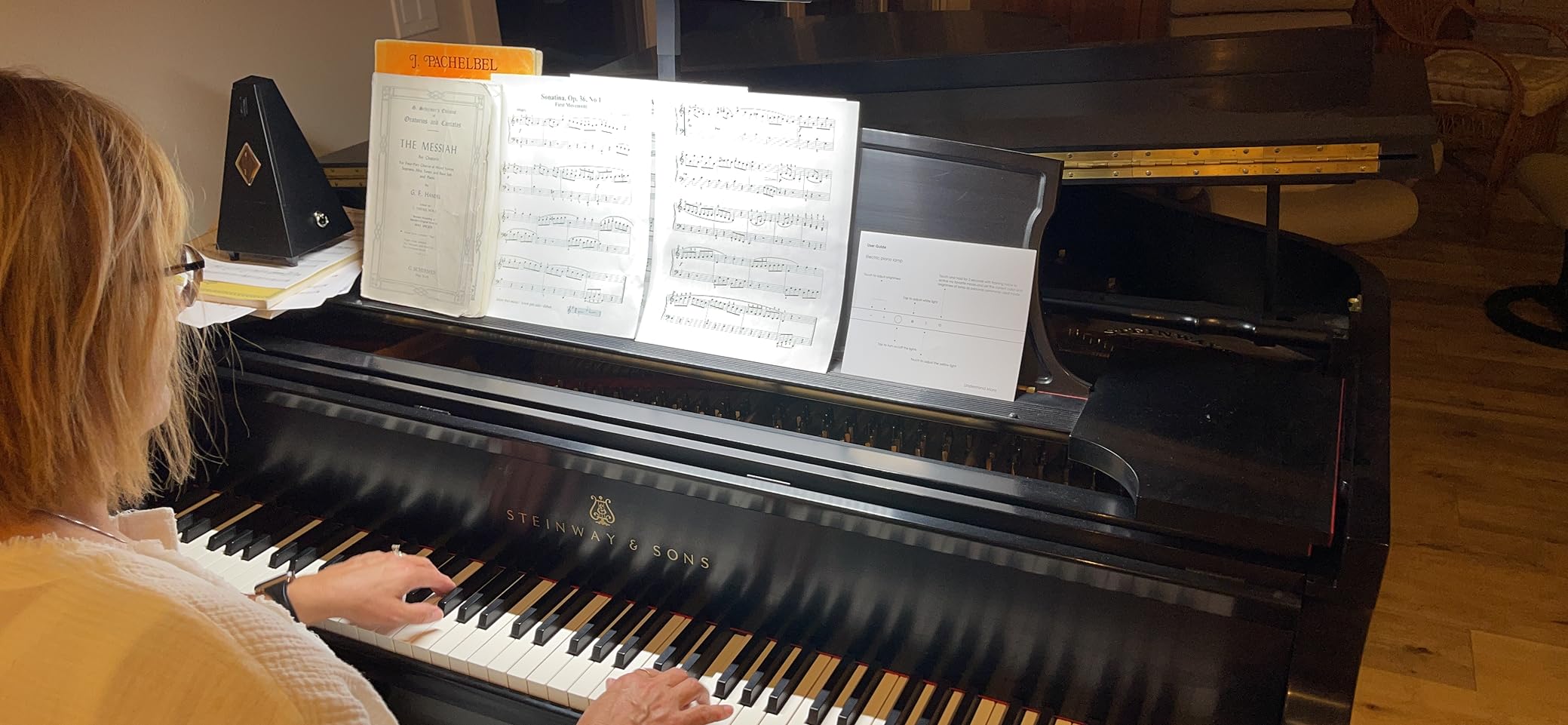 Piano Light for Digital Piano and Grand Piano, Professional LED Clip Lamp with Ambient Light, Favorite Mode customer photo 2
