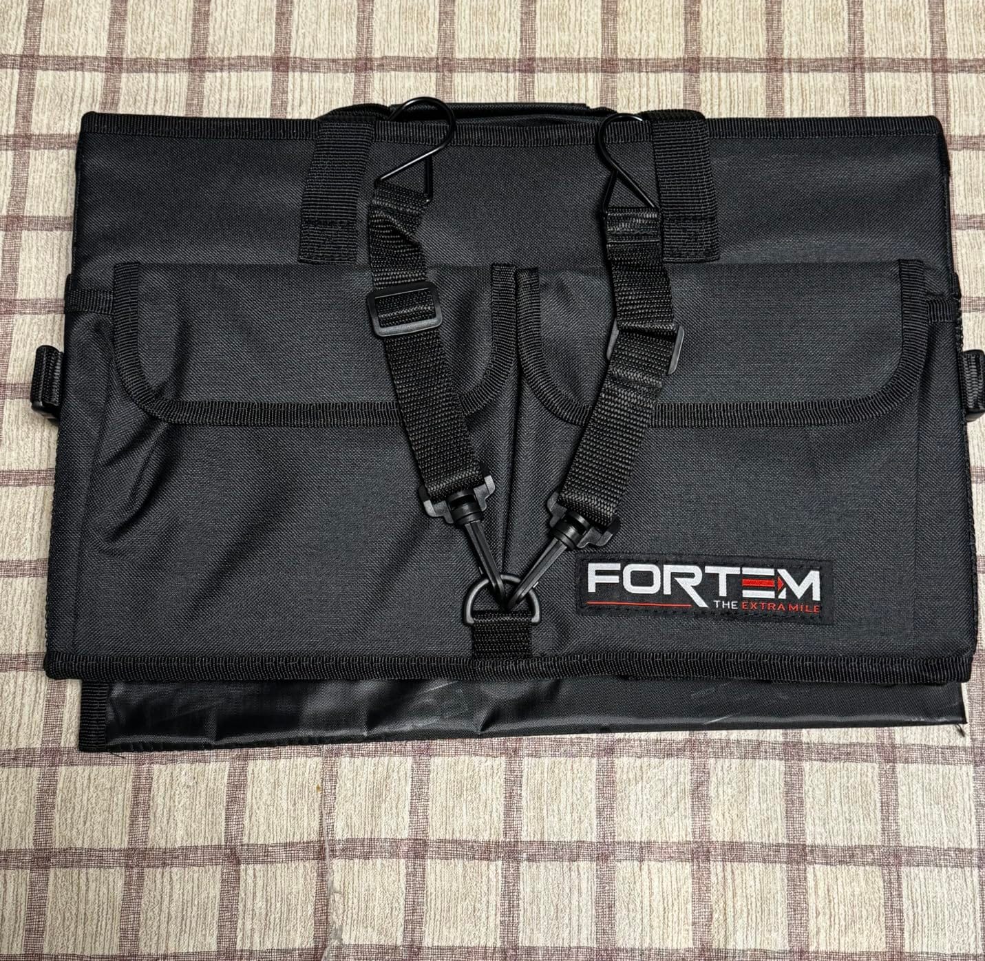 FORTEM Trunk Organizer - Foldable Car Organizer with Cooler for SUV, Trucks | Car Accessories for Men Women, Collapsible Bag, Non Slip Bottom, Straps, Soft Cover, 600D Oxford, Black, 6 Compartments, 105L customer photo 1