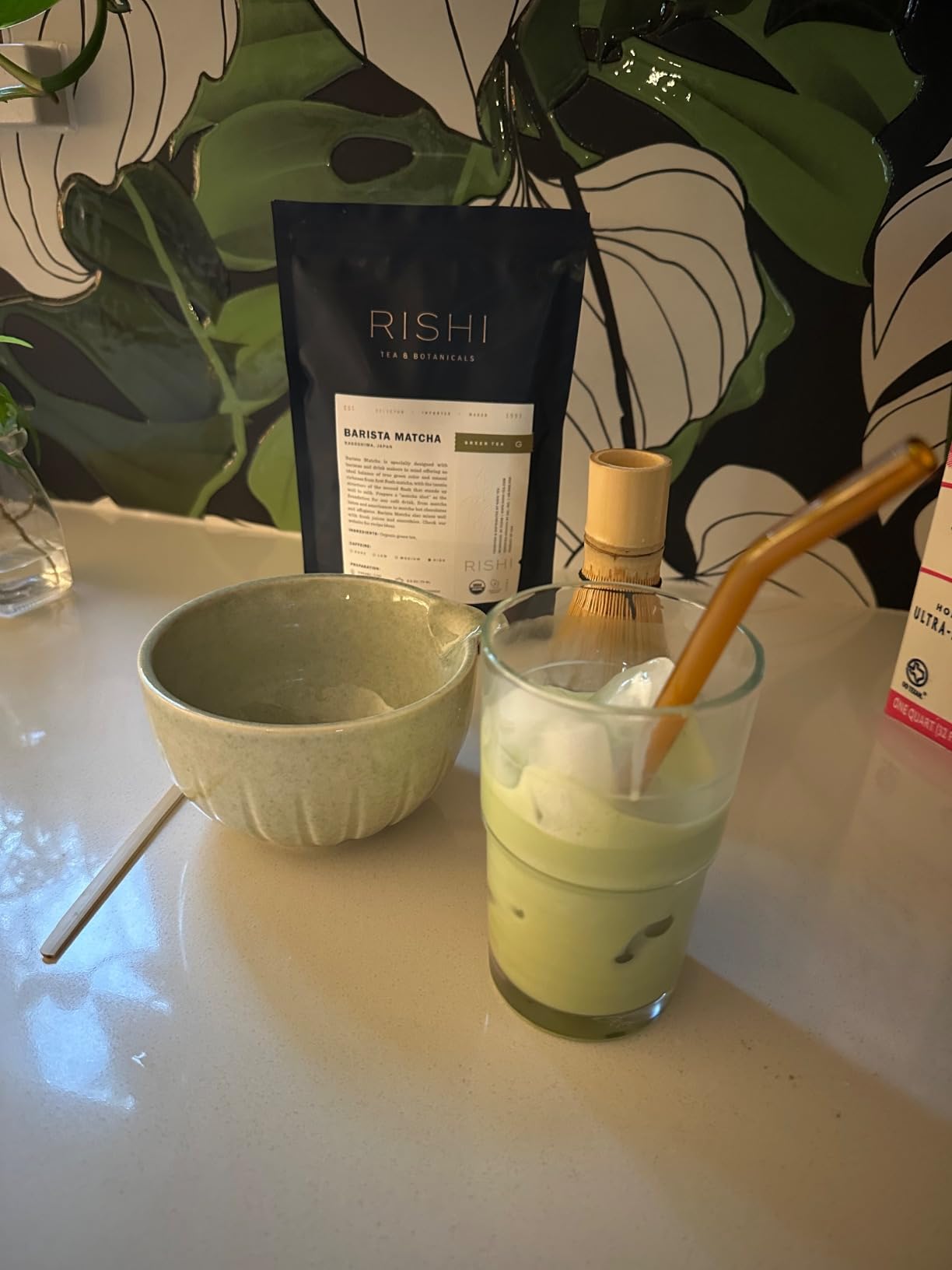 TANG PIN Matcha Set - Match Bowl and Whisk, 15 OZ Matcha Whisk Set | Matcha Scoop | Matcha Whisk Stand (Chasen Holder) - 5pc Perfect Matcha Kit for Matcha Tea Ceremony (Mottled Green) customer photo 2