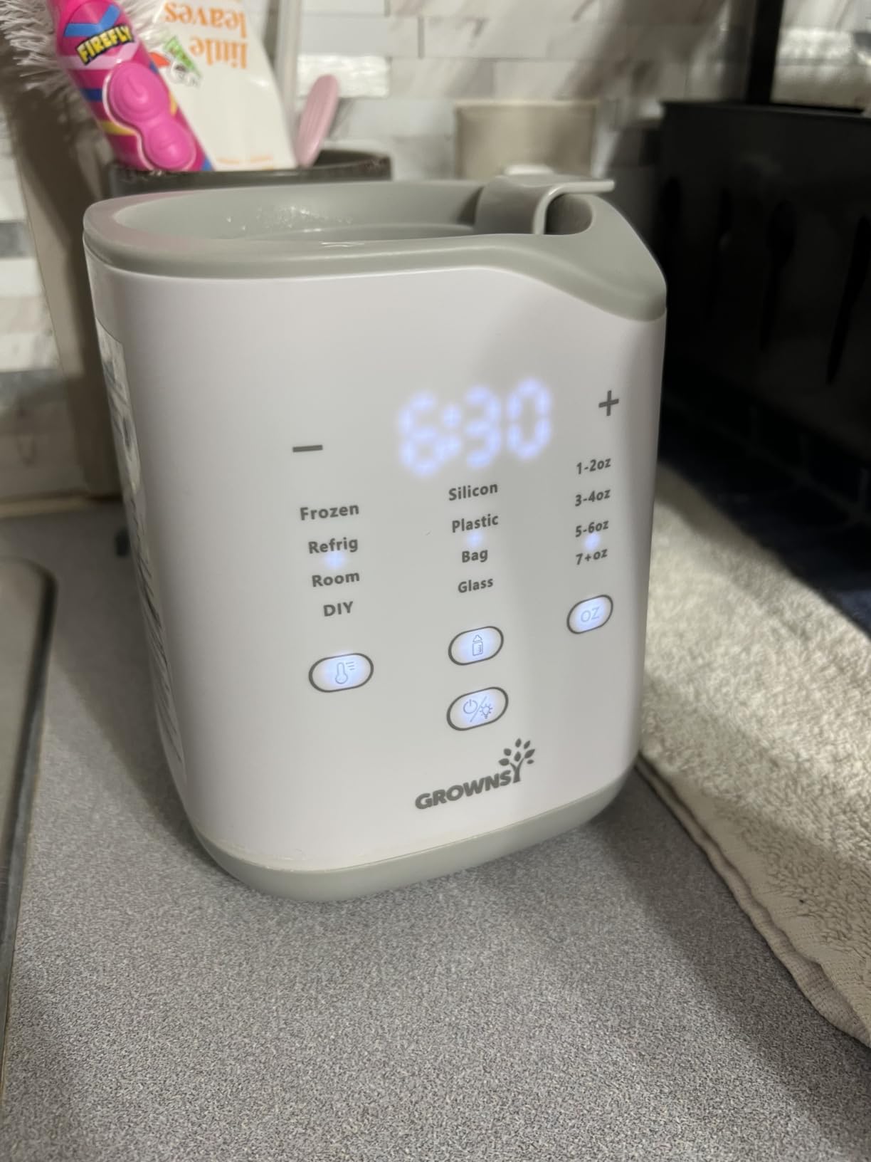 Grownsy Programmed Nutri-Locking Bottle Warmer for Breastmilk & Formula | Gentle Water Bath Heating & Thawing, Nutrient Preservation, Fast & Even Heating, No Hot Spots, Parent-Friendly Design customer photo 1